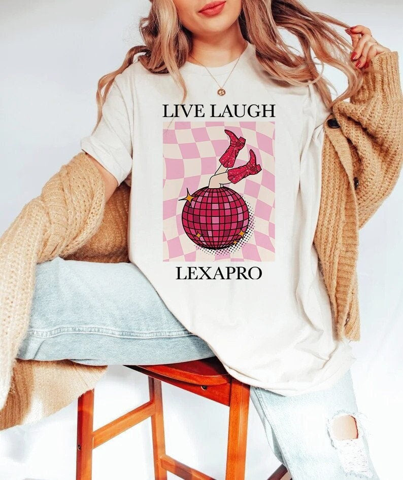 Live Laugh | depression awareness shirt | funny mental health shirt | anxiety shirt | serotonin shirt | bpd awareness | end stigma