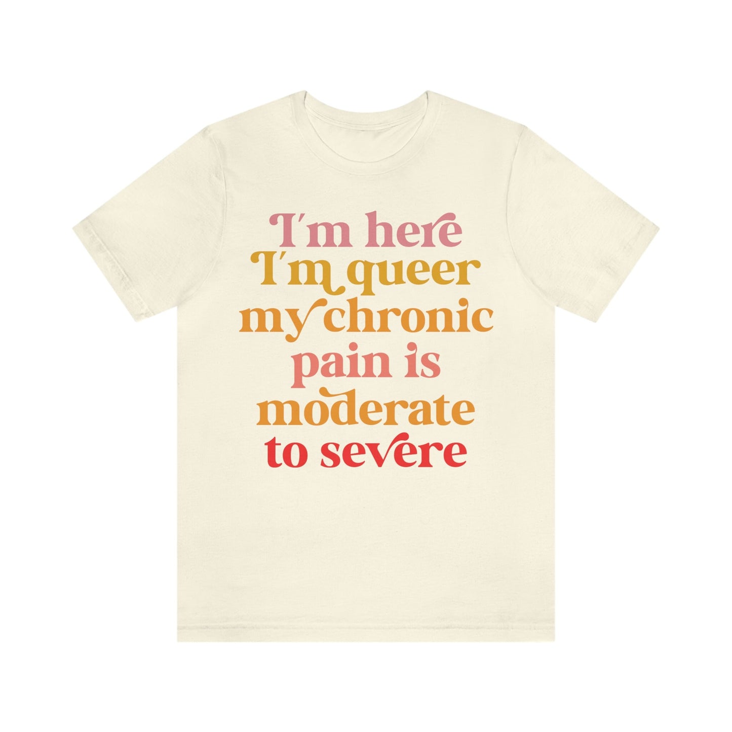 im here im queer my chronic pain is moderate to severe