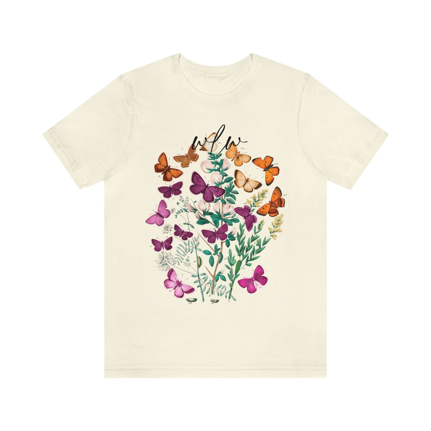 butterfly cottagecore lesbian pride shirt