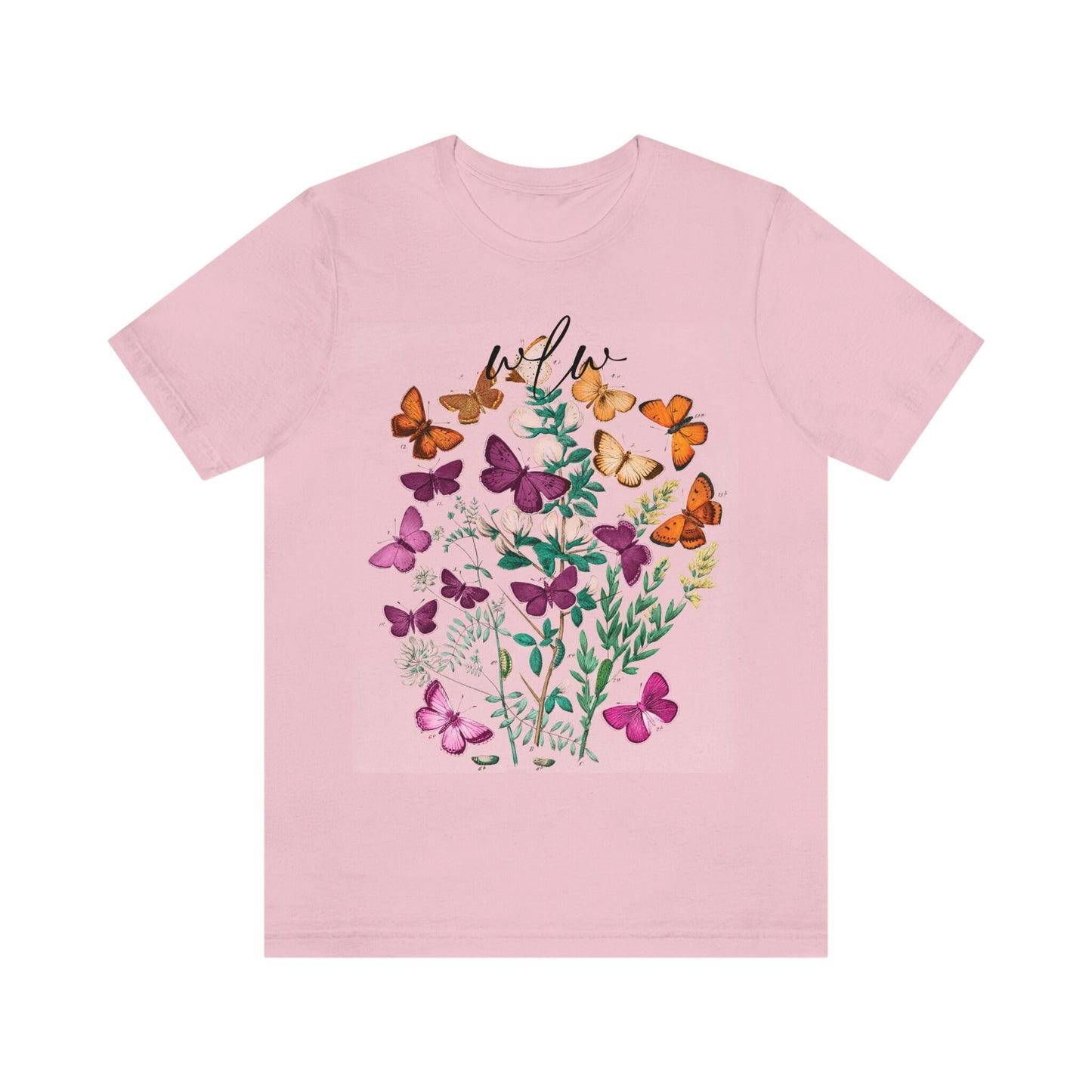 butterfly cottagecore lesbian pride shirt
