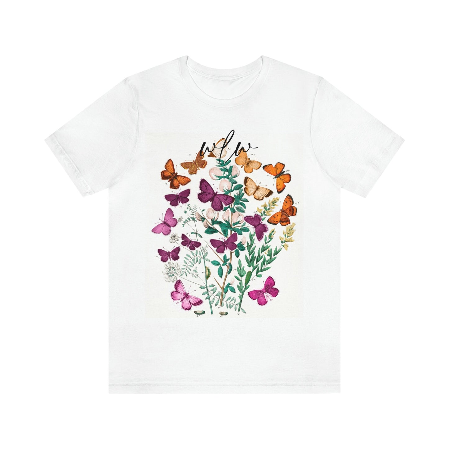 butterfly cottagecore lesbian pride shirt