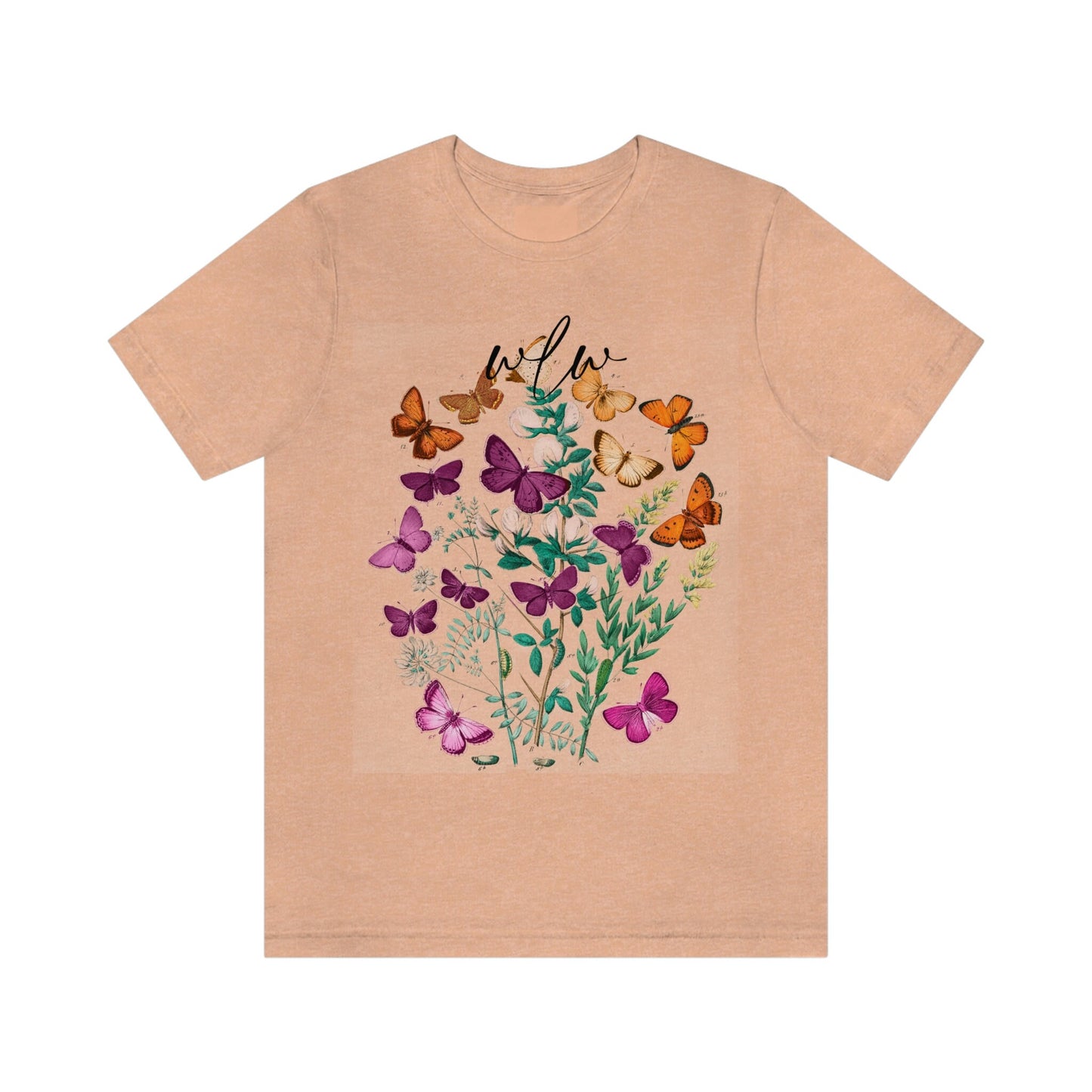butterfly cottagecore lesbian pride shirt