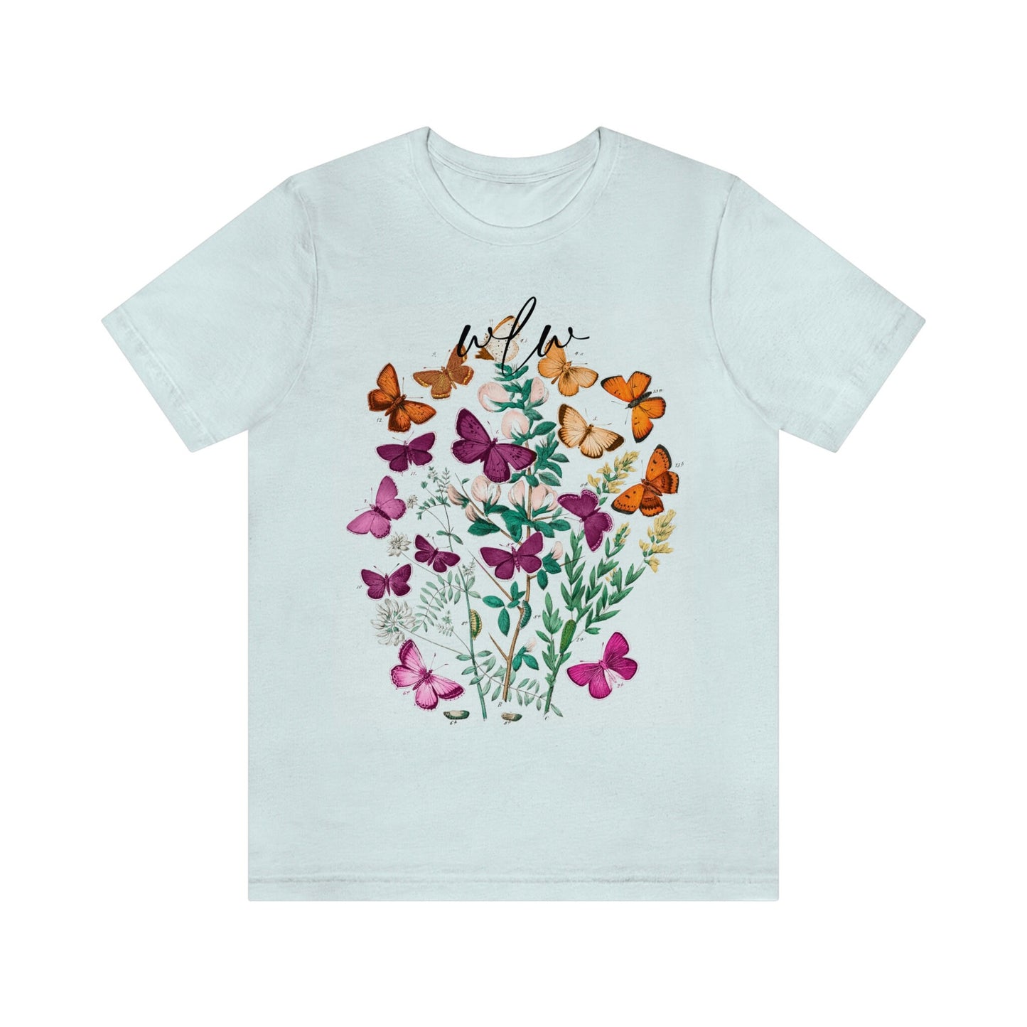 butterfly cottagecore lesbian pride shirt