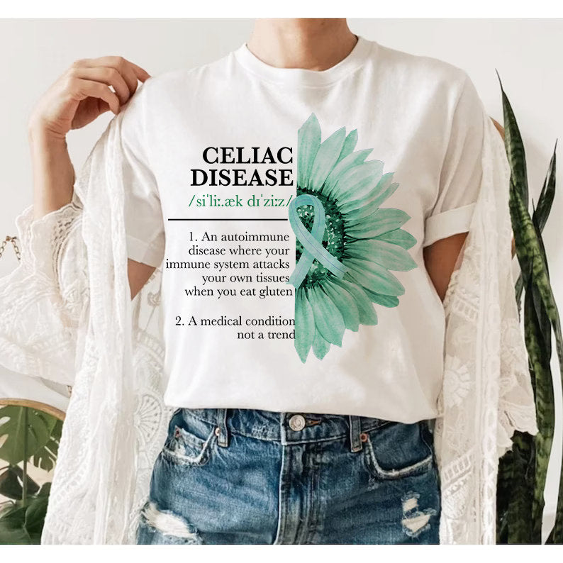 Celiac disease shirt | celiac disease awareness shirt | gluten free shirt | food allergy shirt | celiac butterfly | gluten warrior | fpies