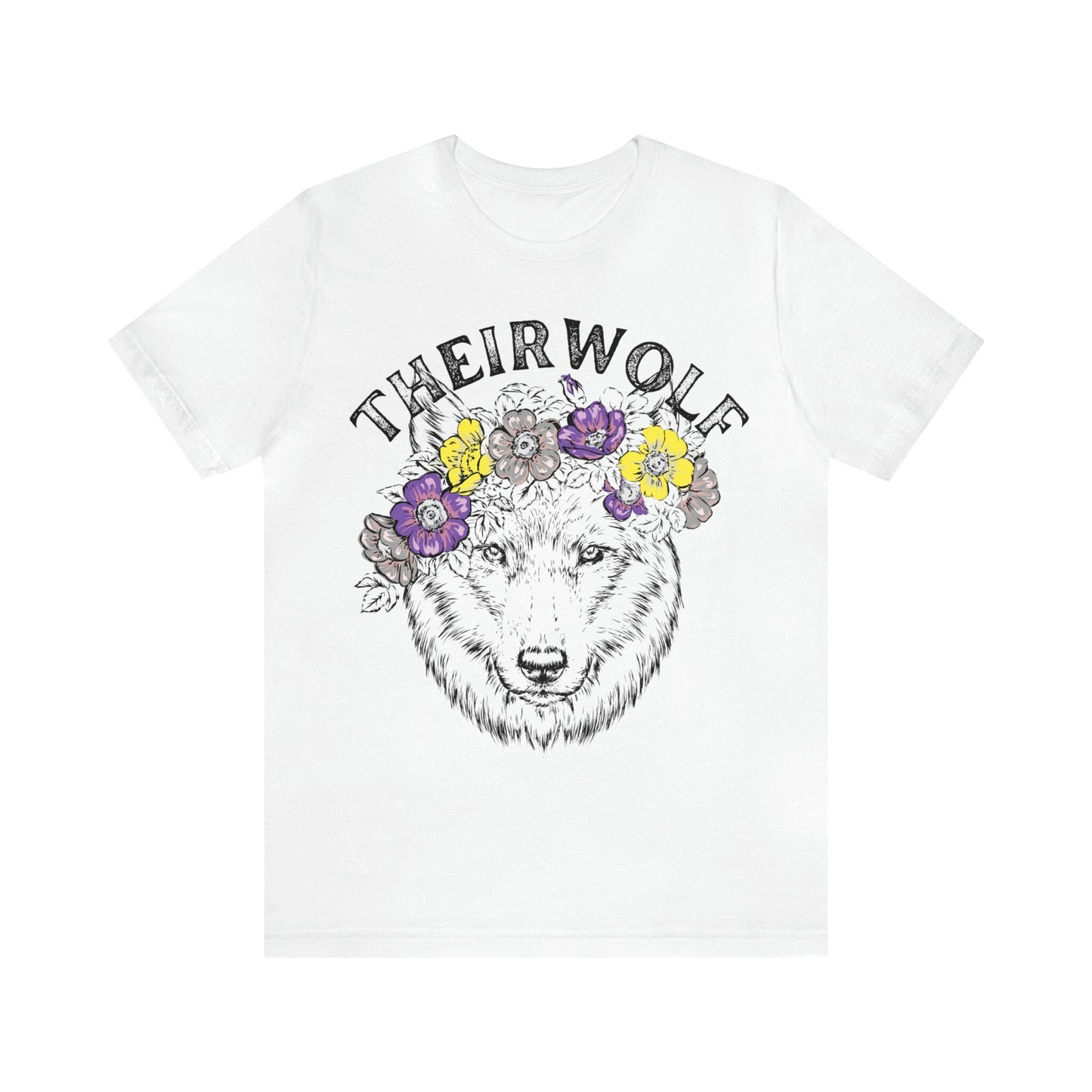 Theirwolf shirt | nonbinary shirt | nonbinary pride | nonbinary gift | nonbinary cryptid | enby | agender | nonbinary identity | they them