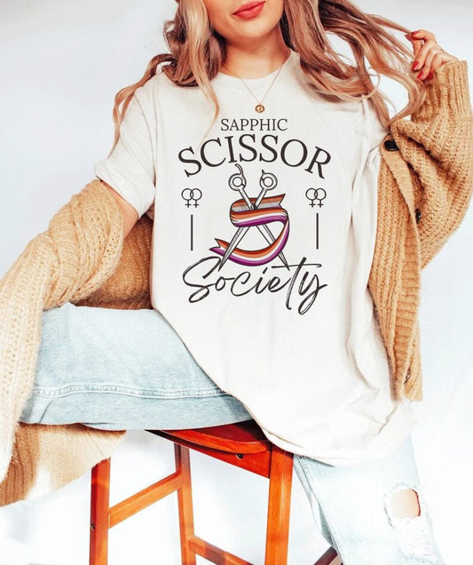 Sapphic scissor society shirt
