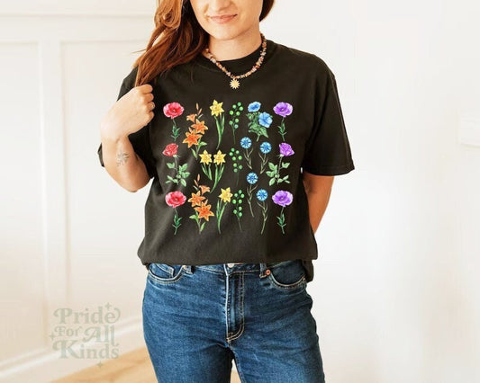 Lgbtq wildflower shirt