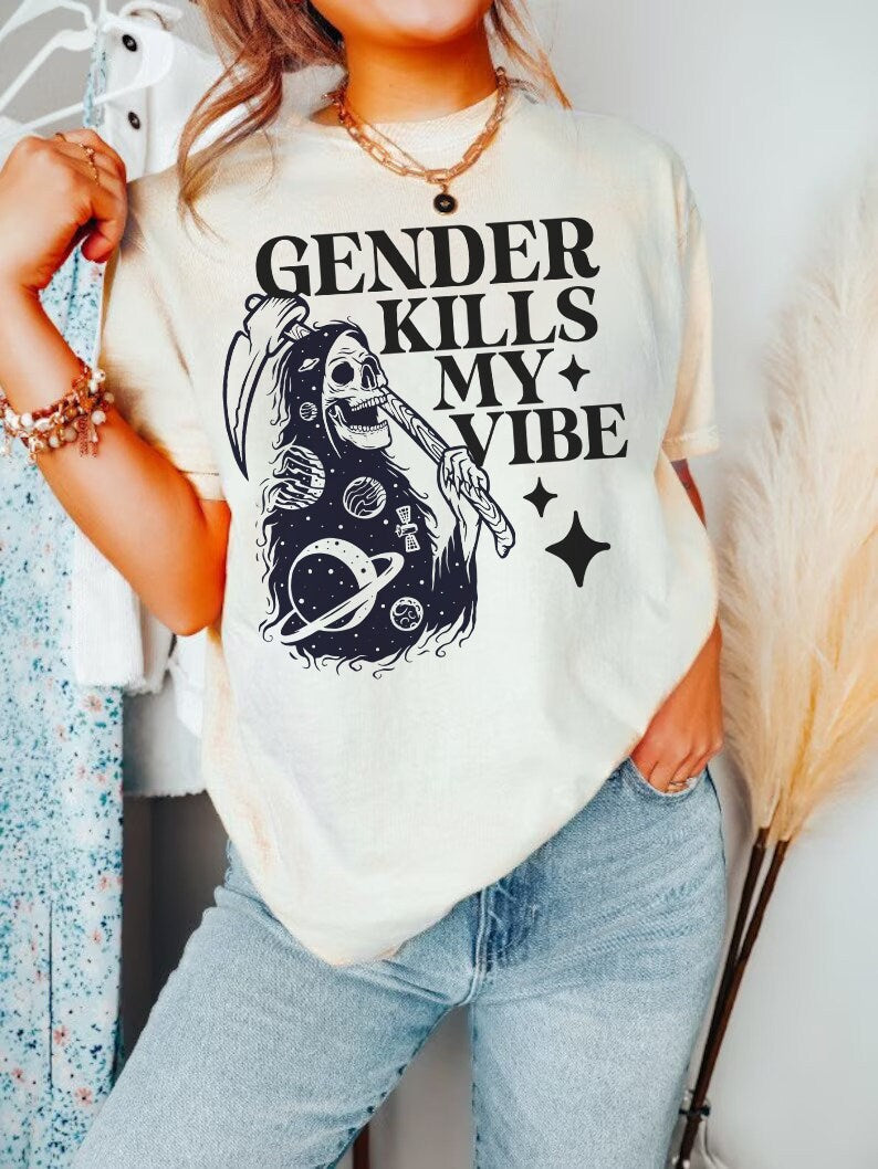 Comfort Colors - Gender kills my vibe shirt
