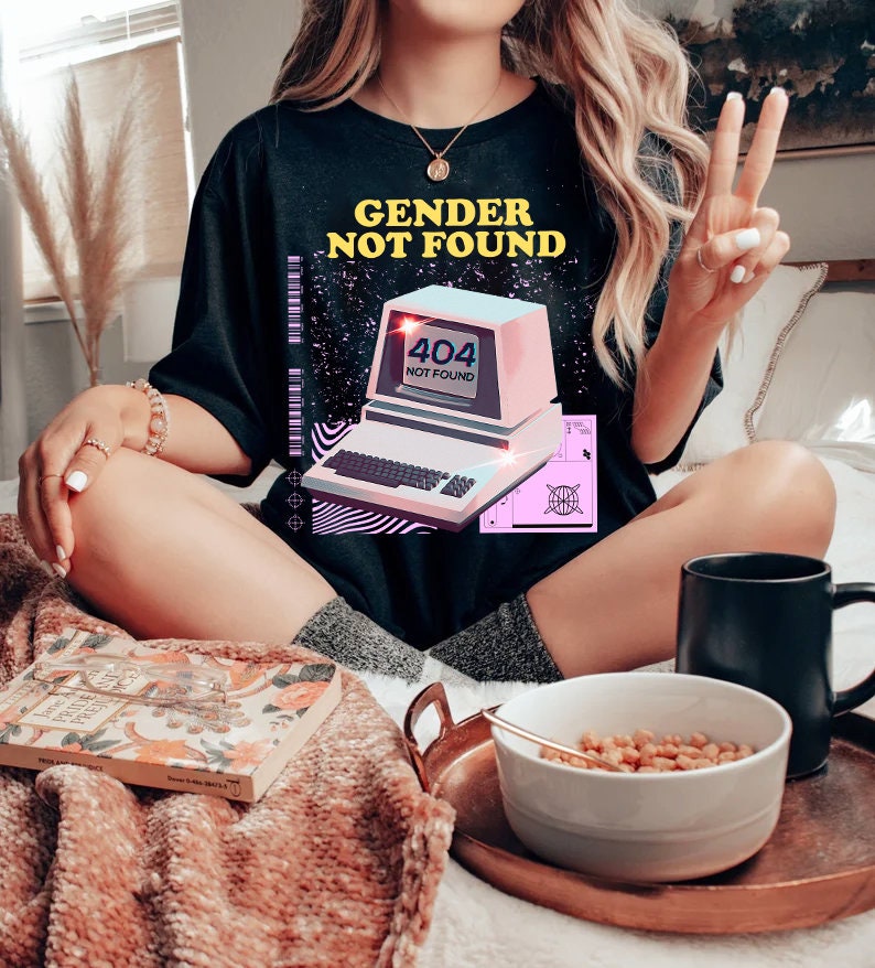 Gender not found shirt | nonbinary shirt | nonbinary gift | enby pride shirt | agender | agender pride | pronouns | they them | no gender