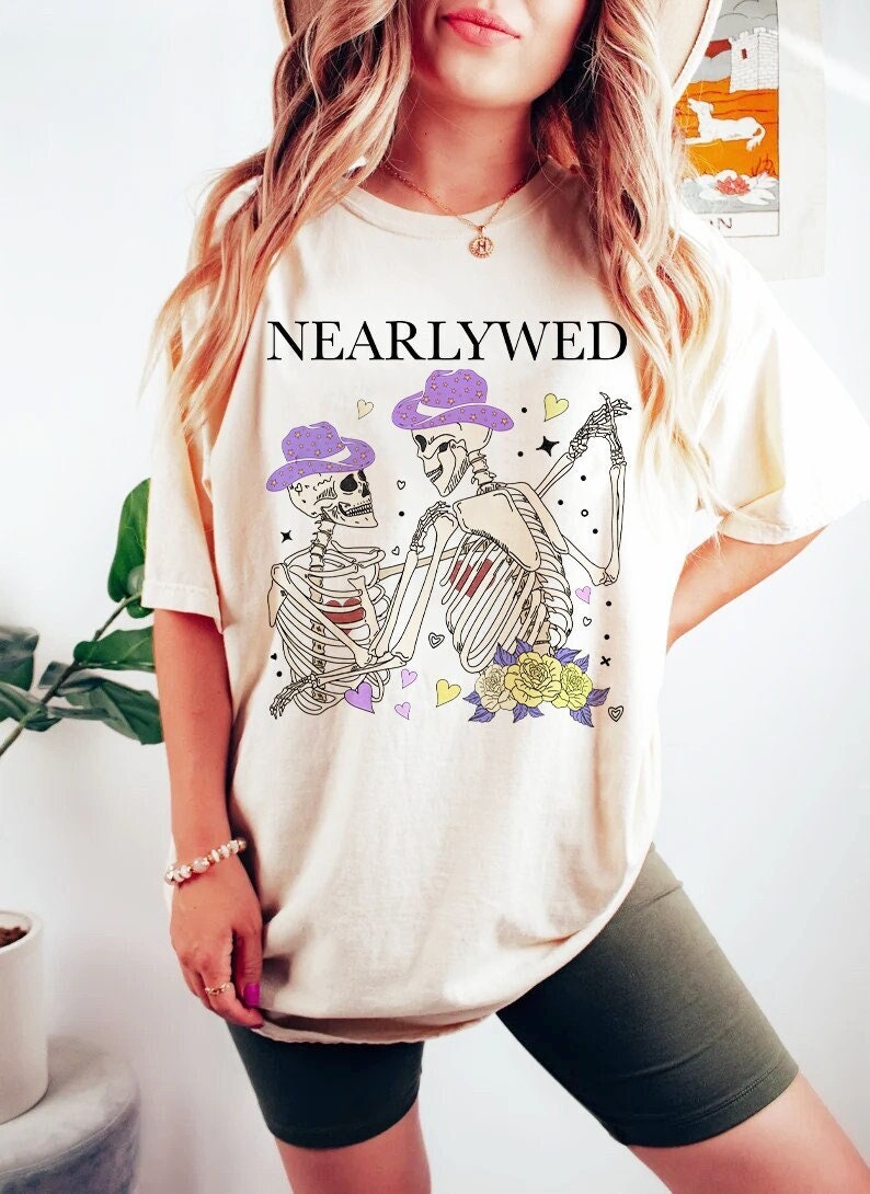 Nearly wed shirt | nonbinary wedding shirt | nonbinary engagement | bachelorette | enby shirt | subtle nonbinary | i do crew | queer wedding