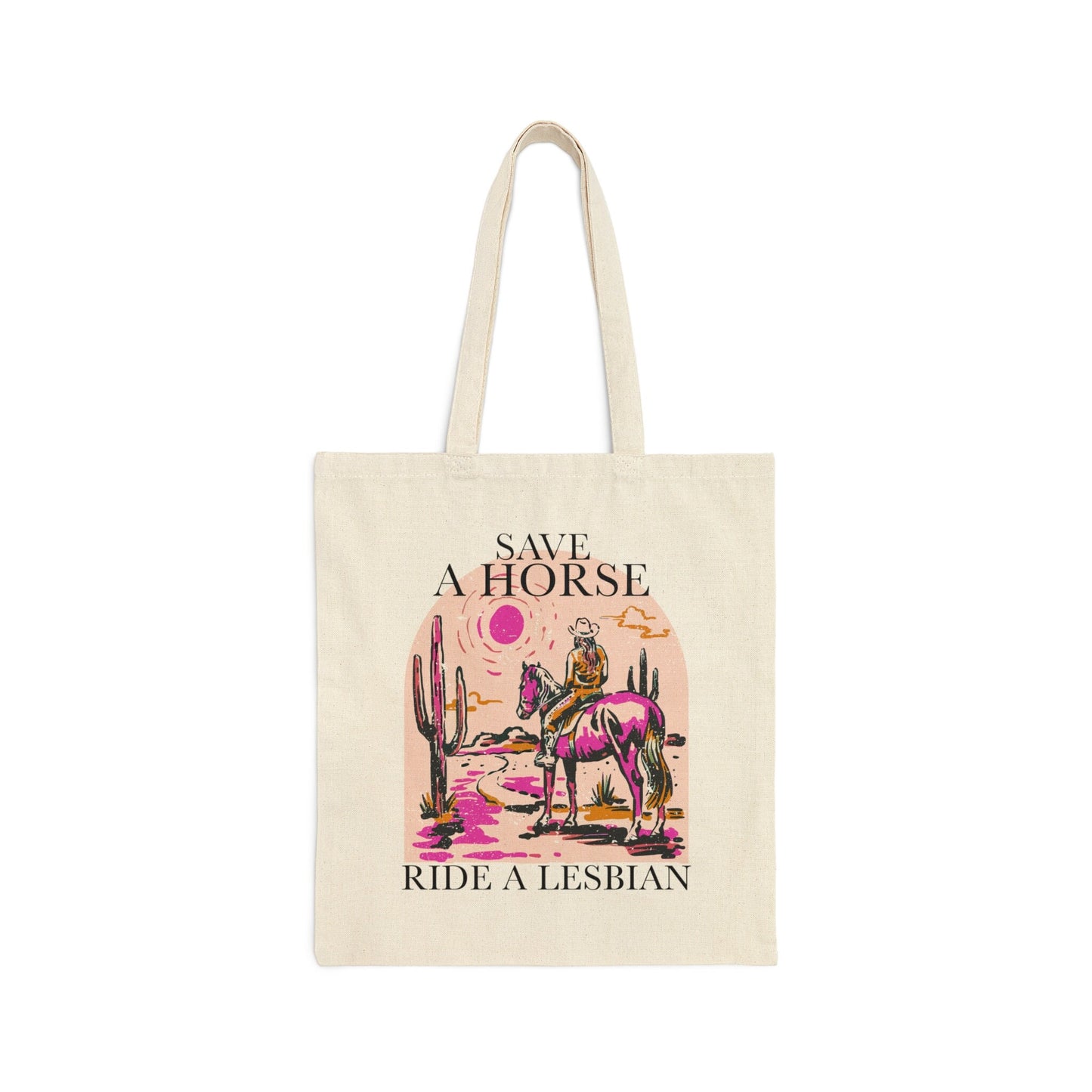 Save a horse ride a lesbian tote bag