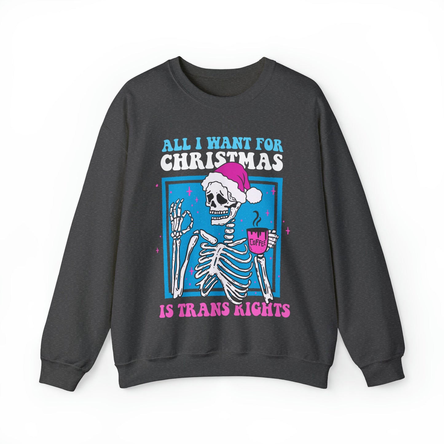 Trans rights christmas sweatshirt