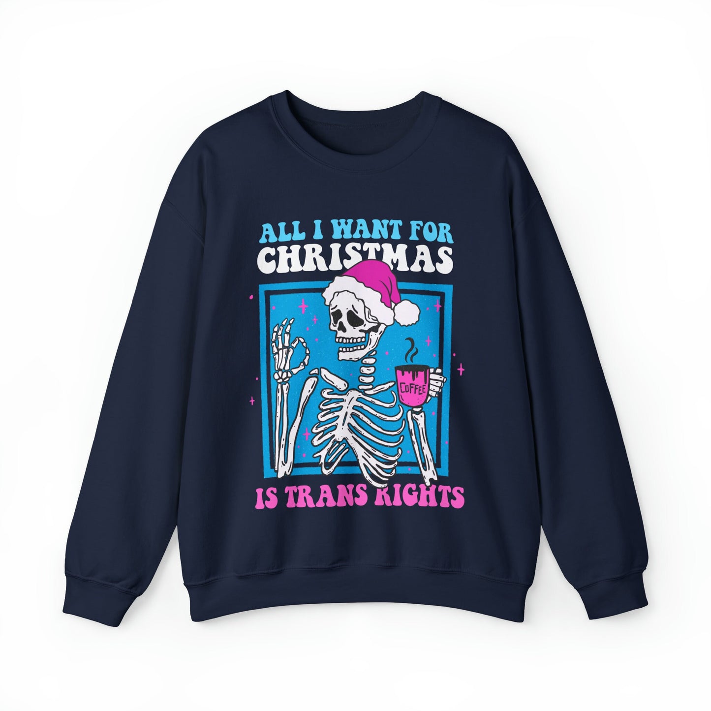 Trans rights christmas sweatshirt