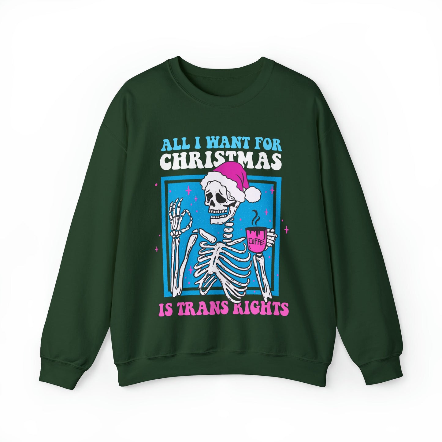 Trans rights christmas sweatshirt