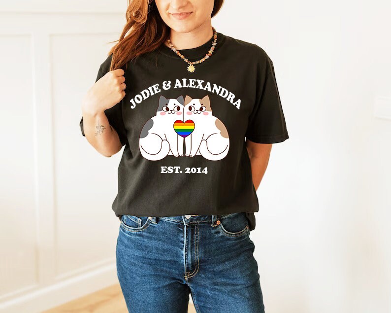 Custom Couple LGBT Valentines shirt