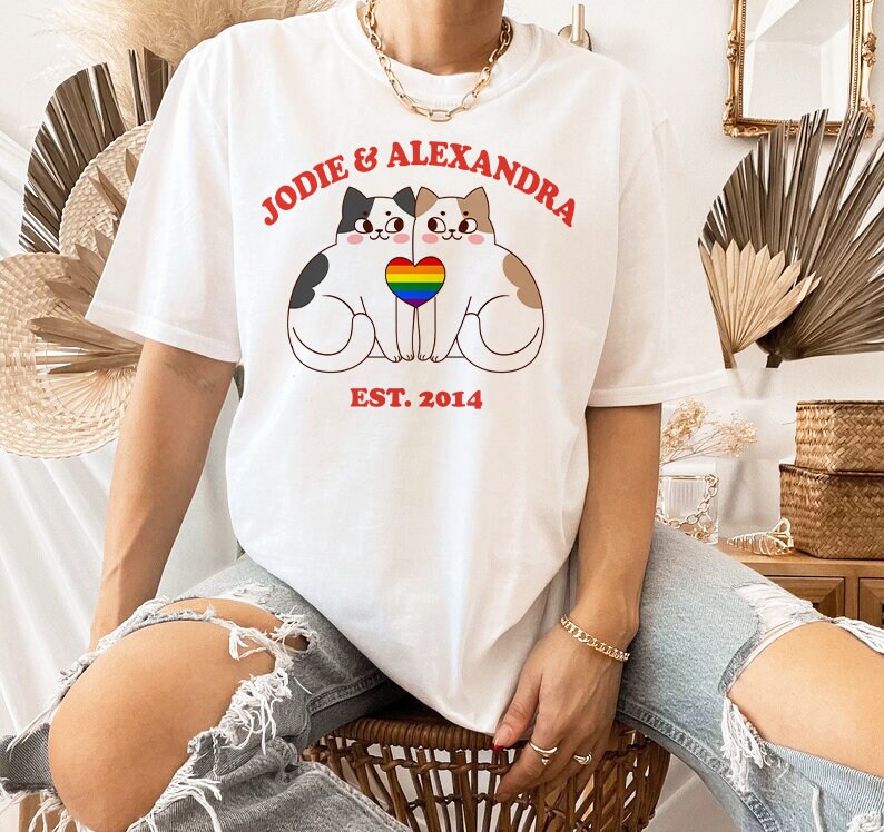 Custom Couple LGBT Valentines shirt