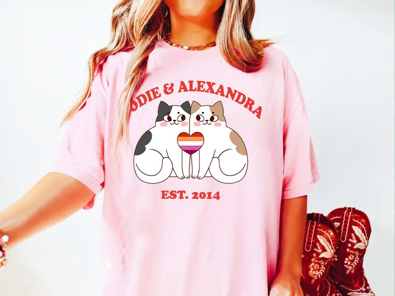 Custom Couple LGBT Valentines shirt