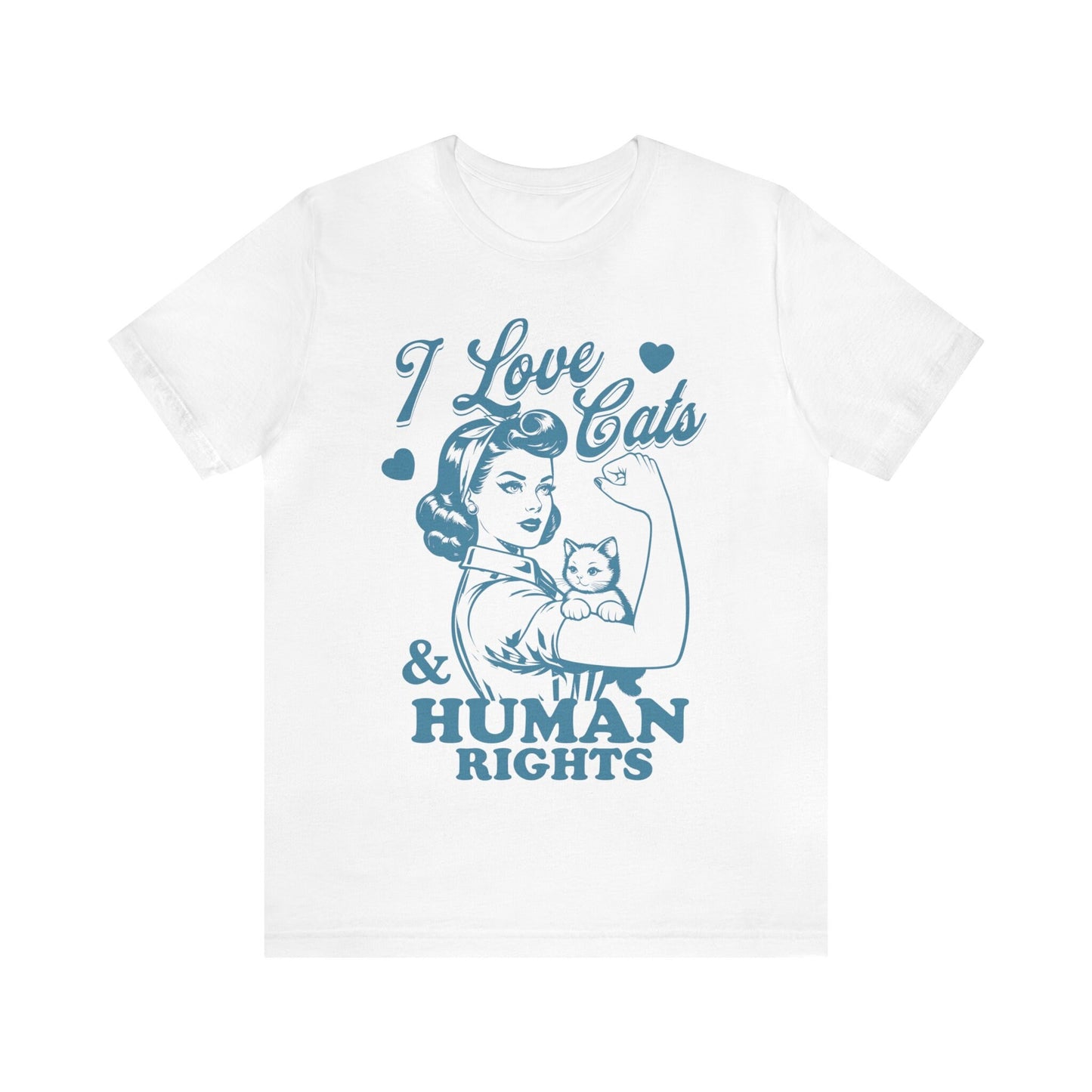I love cats and human rights shirt