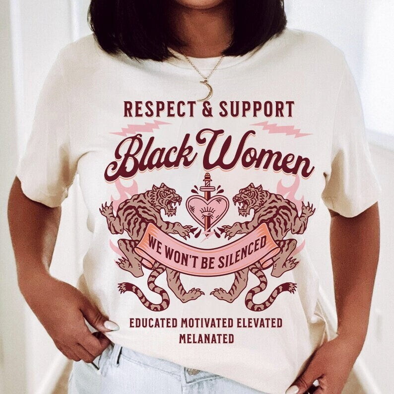 Respect and support black women shirt
