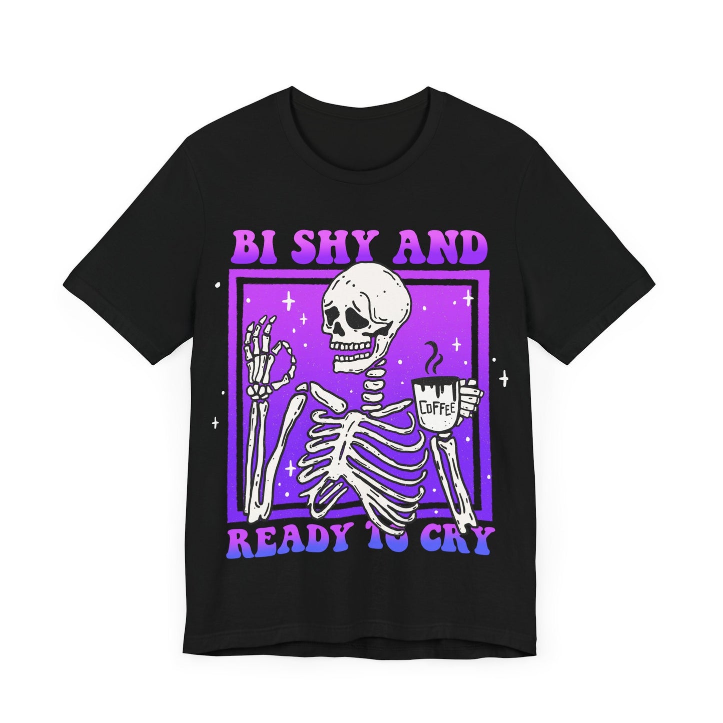 Bi shy and ready to cry | bisexual pride shirt | bi pride shirts | subtle bi pride | funny bisexual shirt | pride merch | bisexual anxiety |