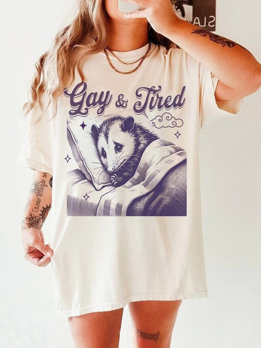 Gay and tired | gay rights | funny gay shirt