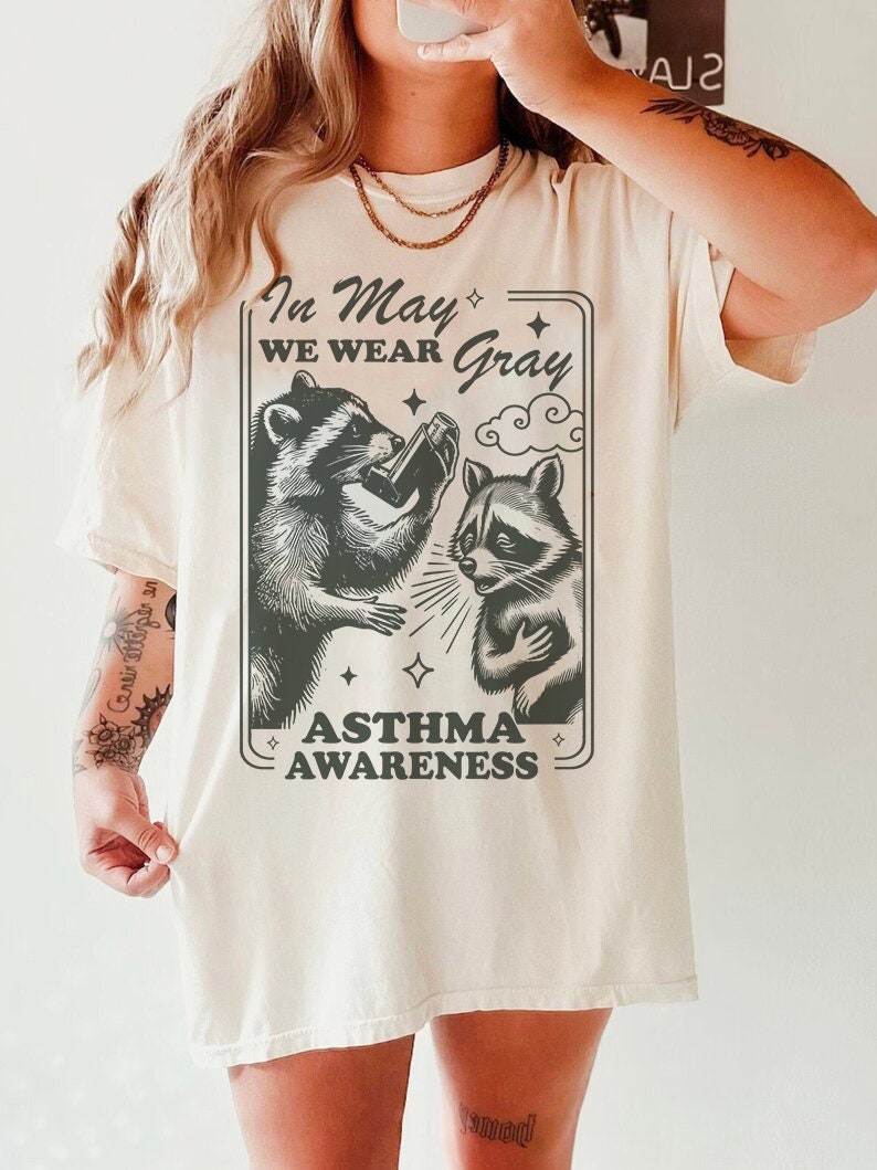 In may we wear gray | asthma awareness | asthma shirt | asthma month | support squad | allergy | asthma warrior | asthma gift | lung cancer