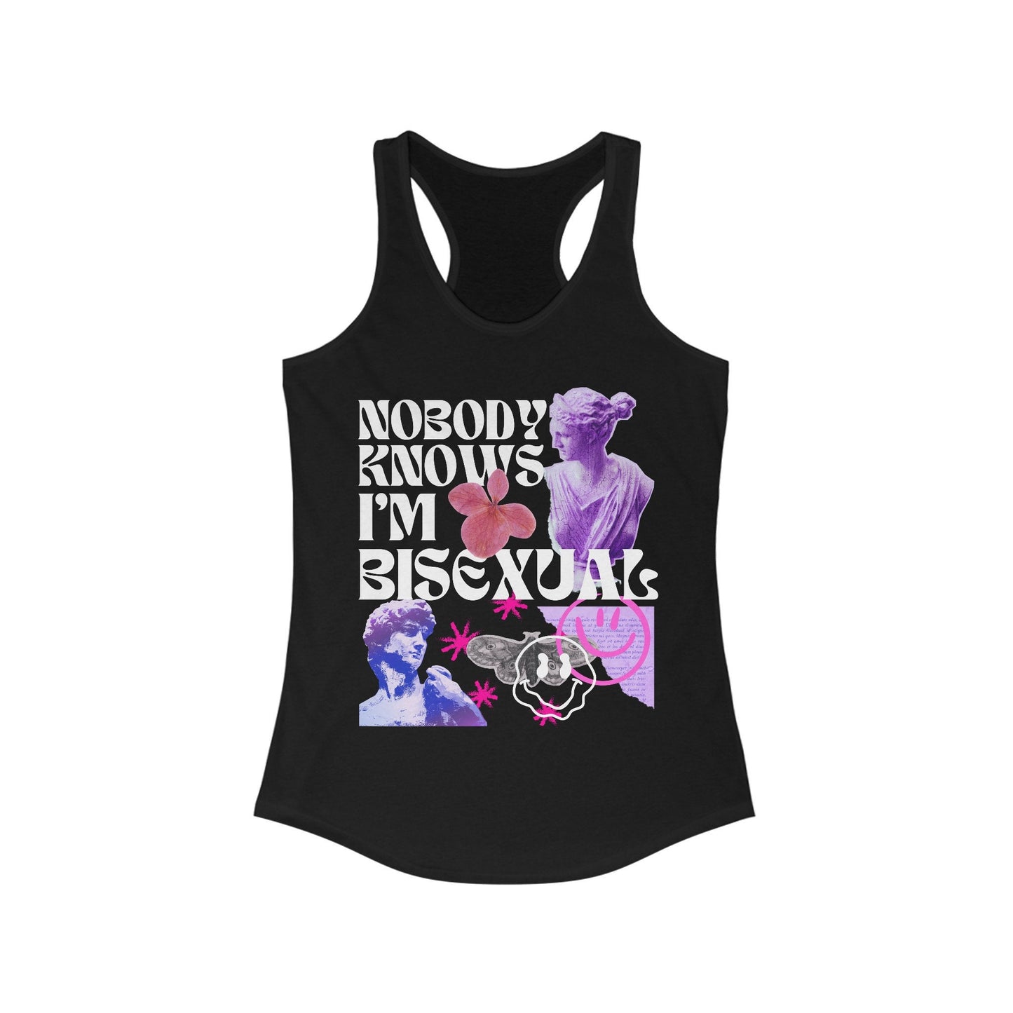 Nobody knows im bisexual tank top | bisexual tank top | subtle bisexual | bi pride | bi wife energy | bisexual gift | funny bisexual |