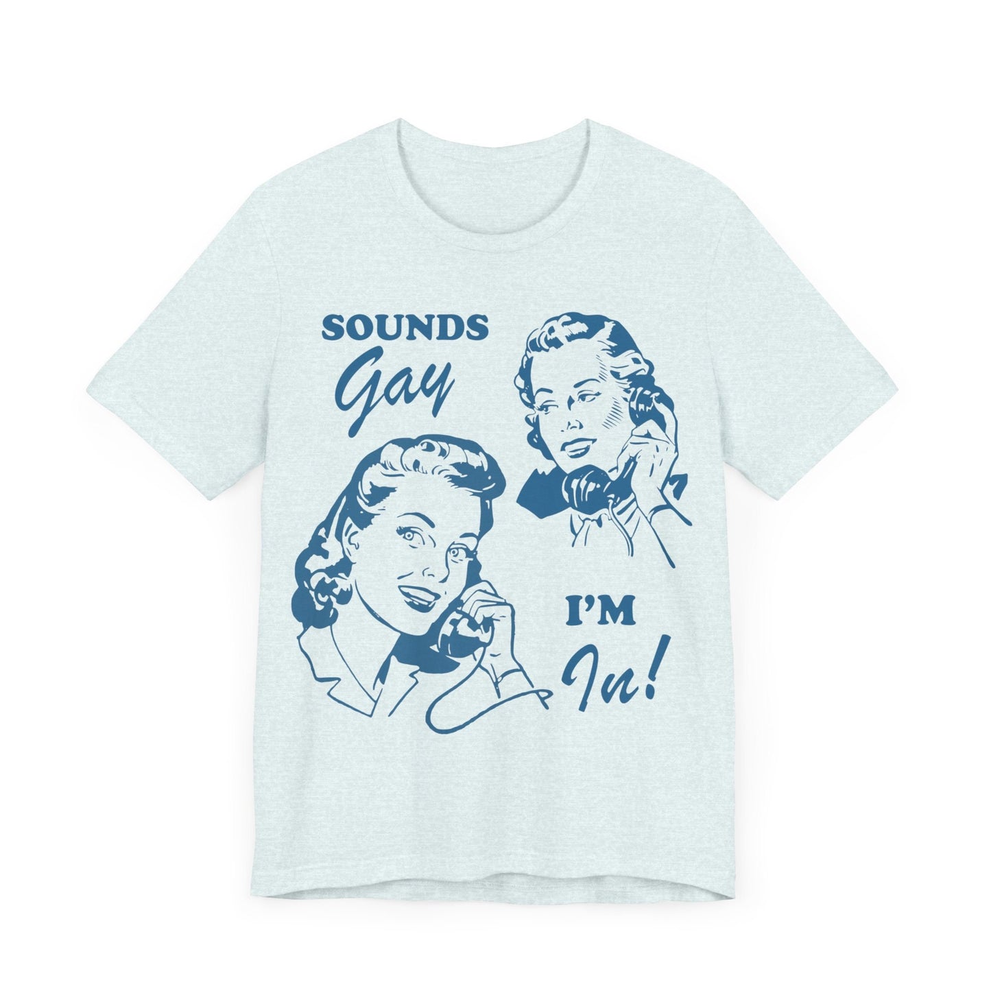 sounds gay im in | retro lesbian shirt | funny lesbian shirt | lesbian clothes | bi pride shirt | sapphic shirt | cool queer shirt | cowboy