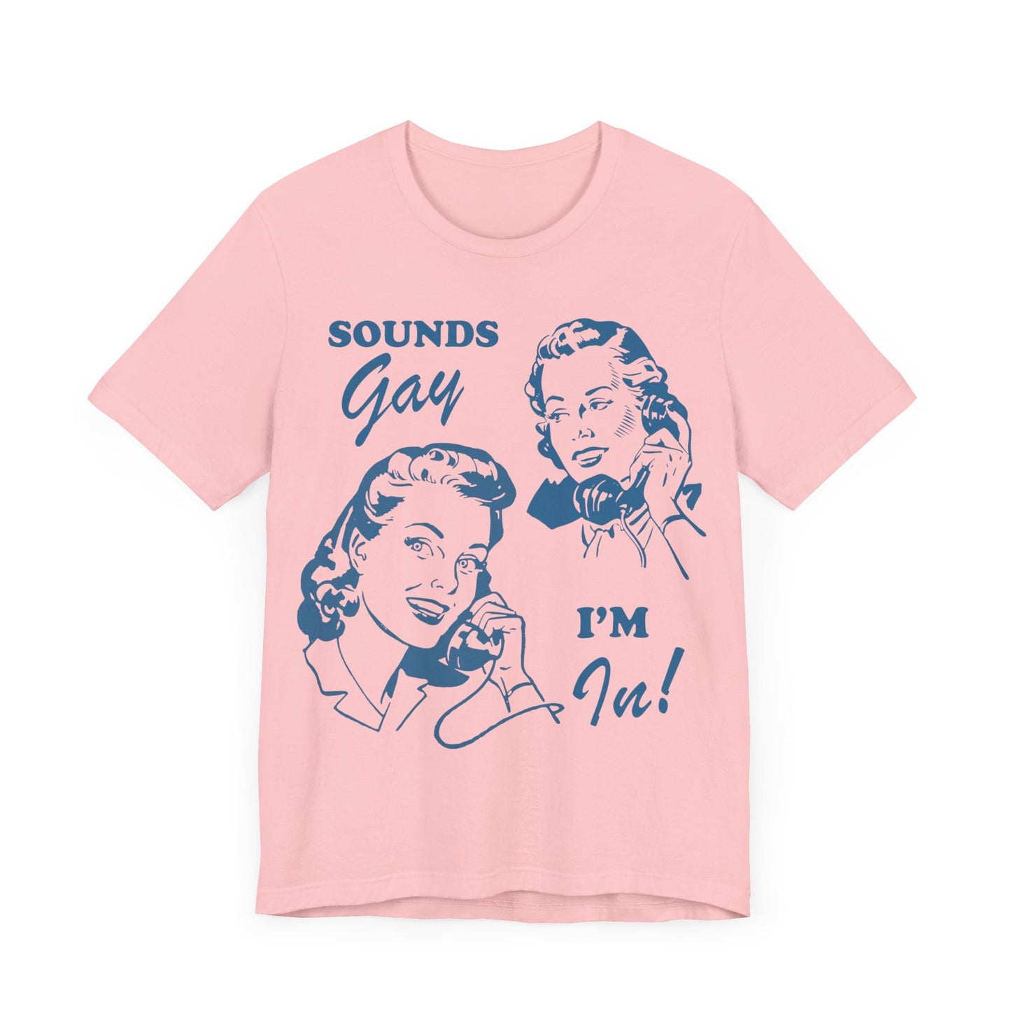 sounds gay im in | retro lesbian shirt | funny lesbian shirt | lesbian clothes | bi pride shirt | sapphic shirt | cool queer shirt | cowboy