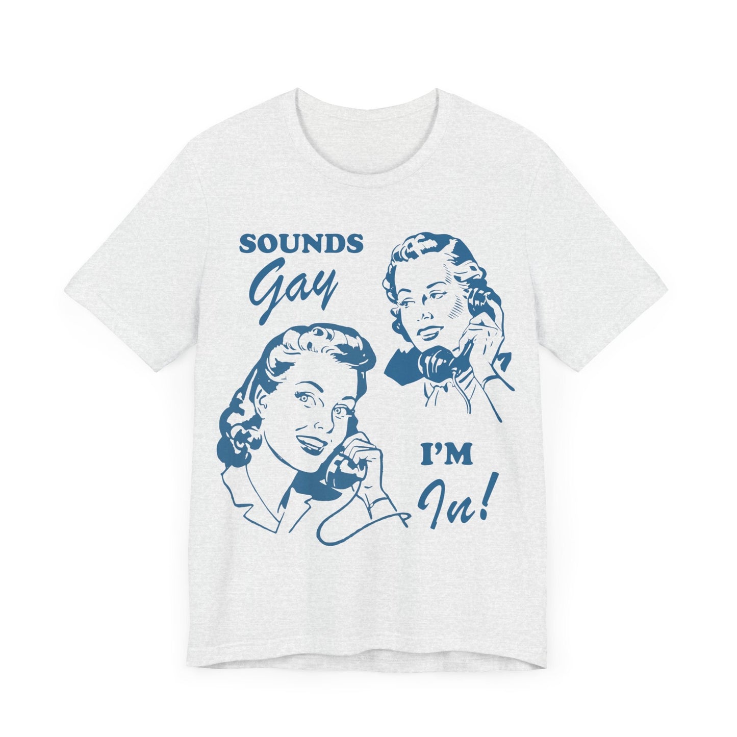 sounds gay im in | retro lesbian shirt | funny lesbian shirt | lesbian clothes | bi pride shirt | sapphic shirt | cool queer shirt | cowboy