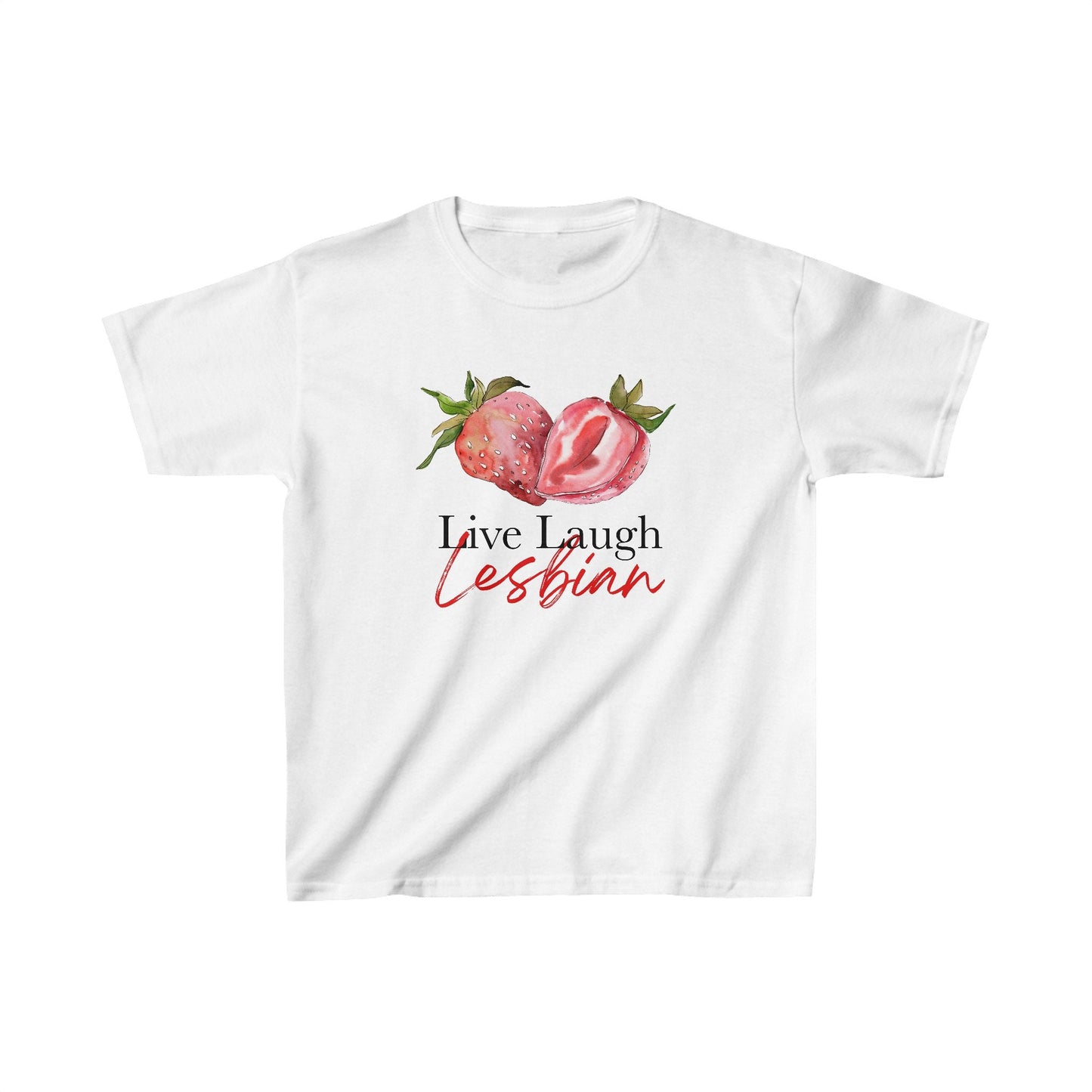Live laugh lesbian | retro lesbian shirt | strawberry retro 90s tee | lesbian crop top | lesbian tank top | funny lesbian shirt | sapphic