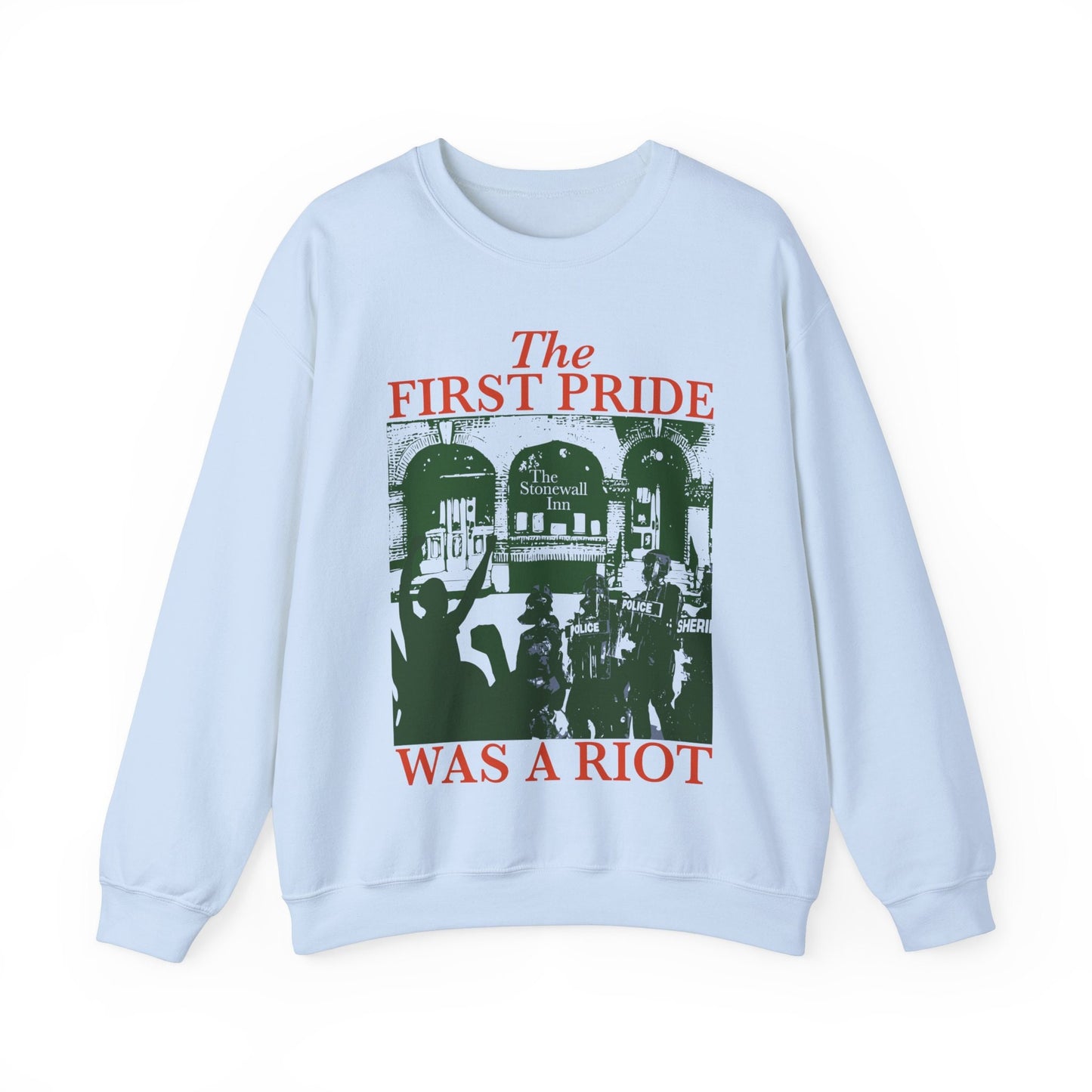 The first pride was a riot sweatshirt | queer riot | queer punk | acab | trans sweatshirt | subtle pride shirt | bisexual sweatshirt | trans