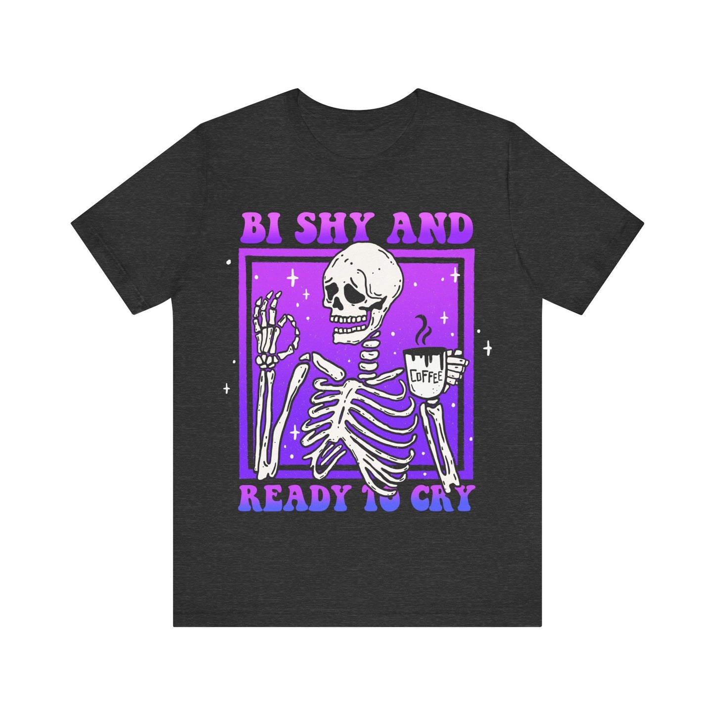 Bi shy and ready to cry | bisexual pride shirt | bi pride shirts | subtle bi pride | funny bisexual shirt | pride merch | bisexual anxiety |