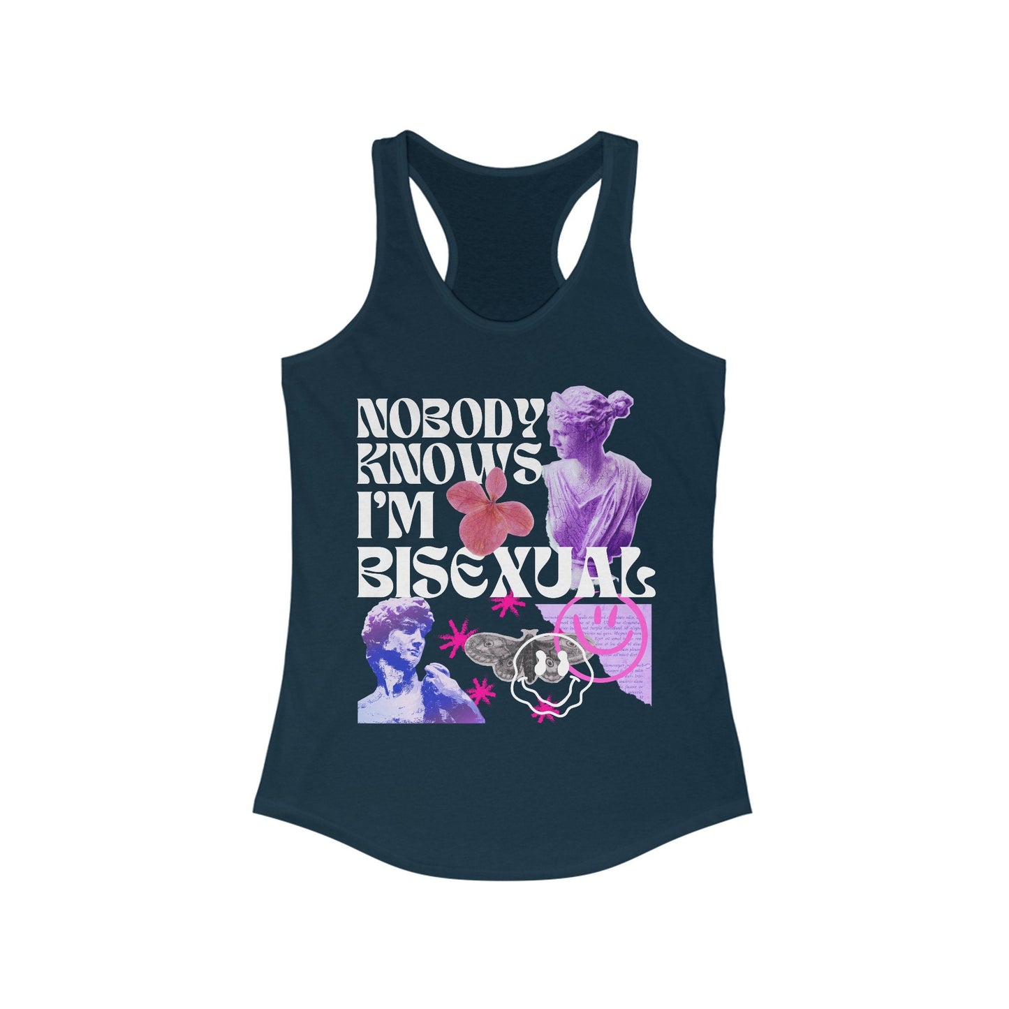 Nobody knows im bisexual tank top | bisexual tank top | subtle bisexual | bi pride | bi wife energy | bisexual gift | funny bisexual |