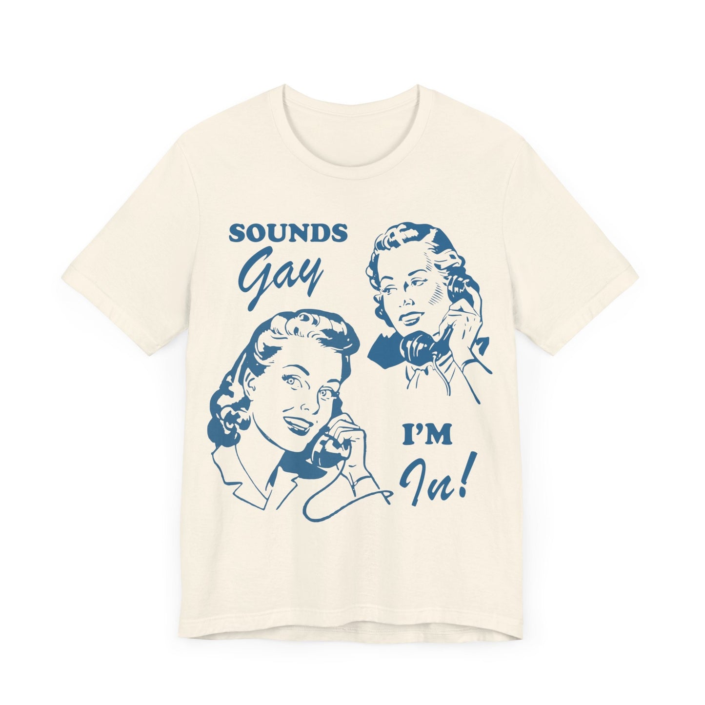 sounds gay im in | retro lesbian shirt | funny lesbian shirt | lesbian clothes | bi pride shirt | sapphic shirt | cool queer shirt | cowboy