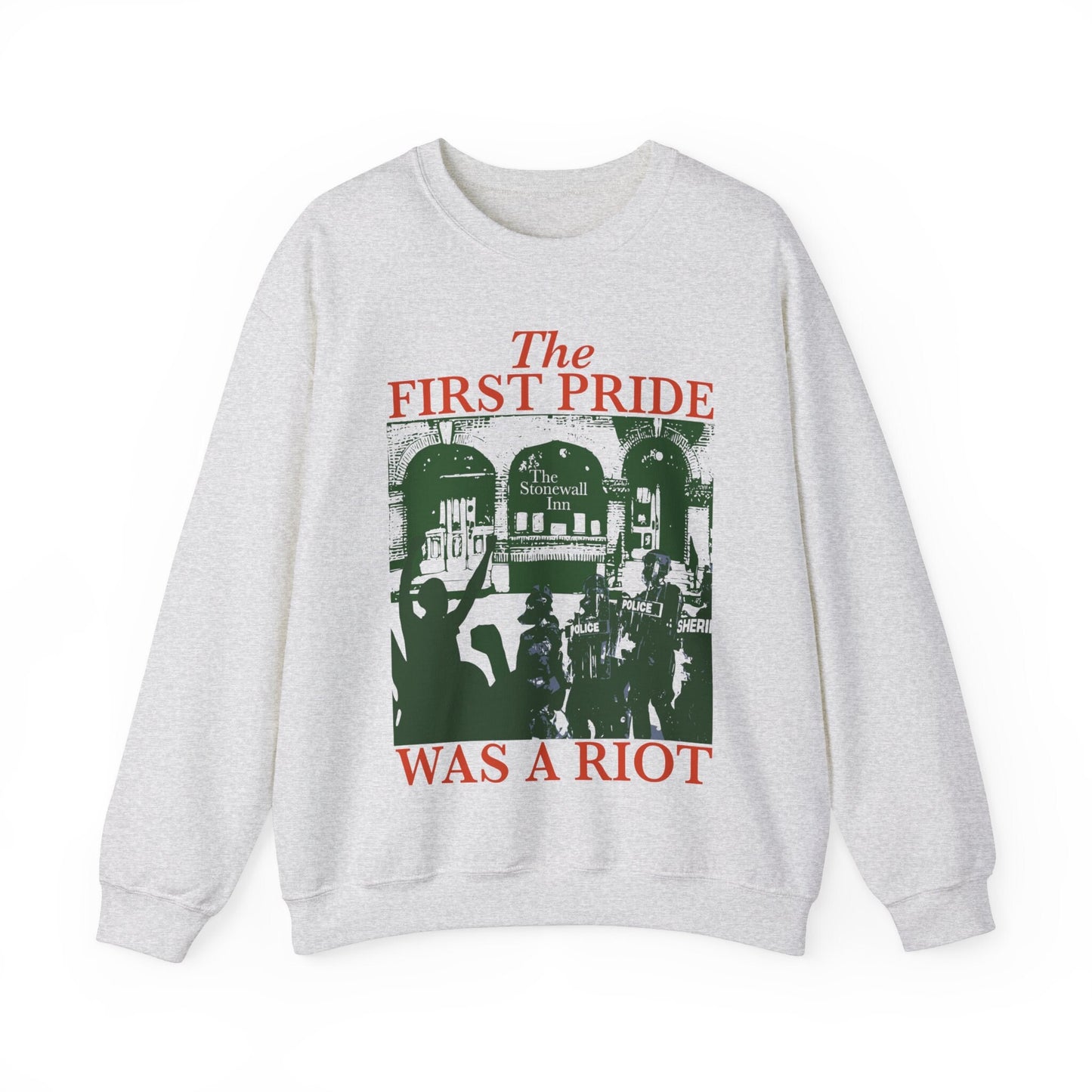 The first pride was a riot sweatshirt | queer riot | queer punk | acab | trans sweatshirt | subtle pride shirt | bisexual sweatshirt | trans