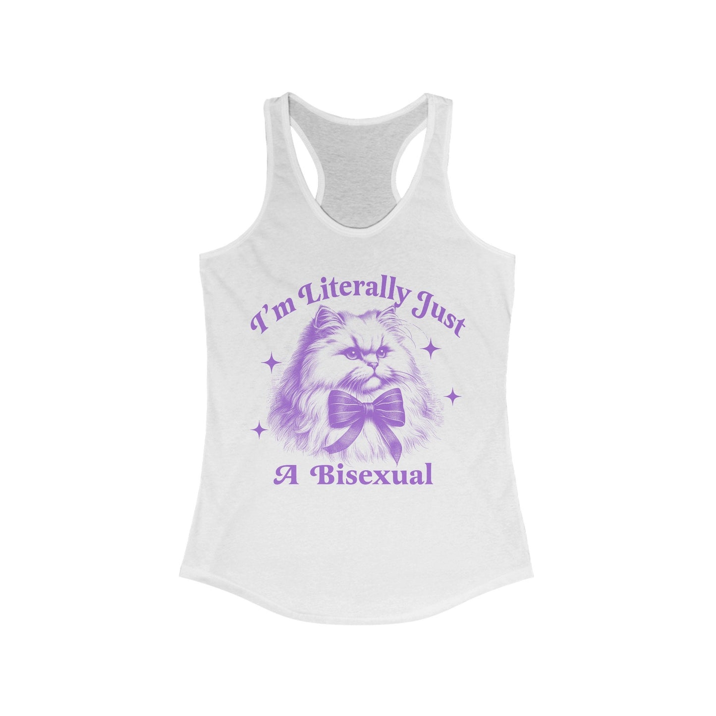 I'm literally just a bisexual tank top | bi clothing | bisexual tank | bi pride shirt | funny bisexual | subtle bisexual | queer tank top |