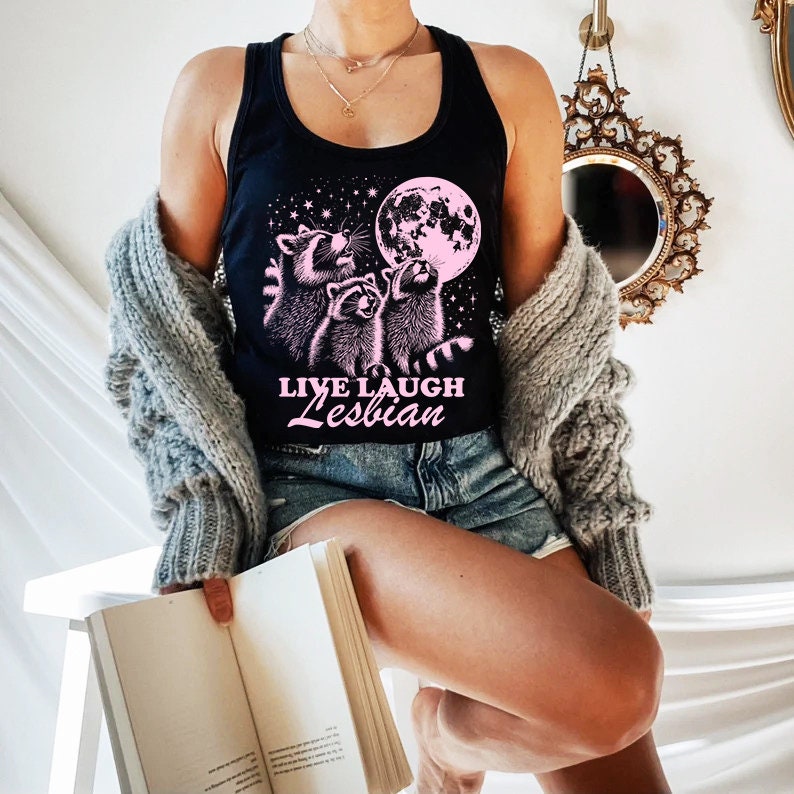 Live laugh lesbian tank top | lesbian tank | funny lesbian | lesbian top | lesbian clothes | lesbian gift | retro lesbian | lesbian wife
