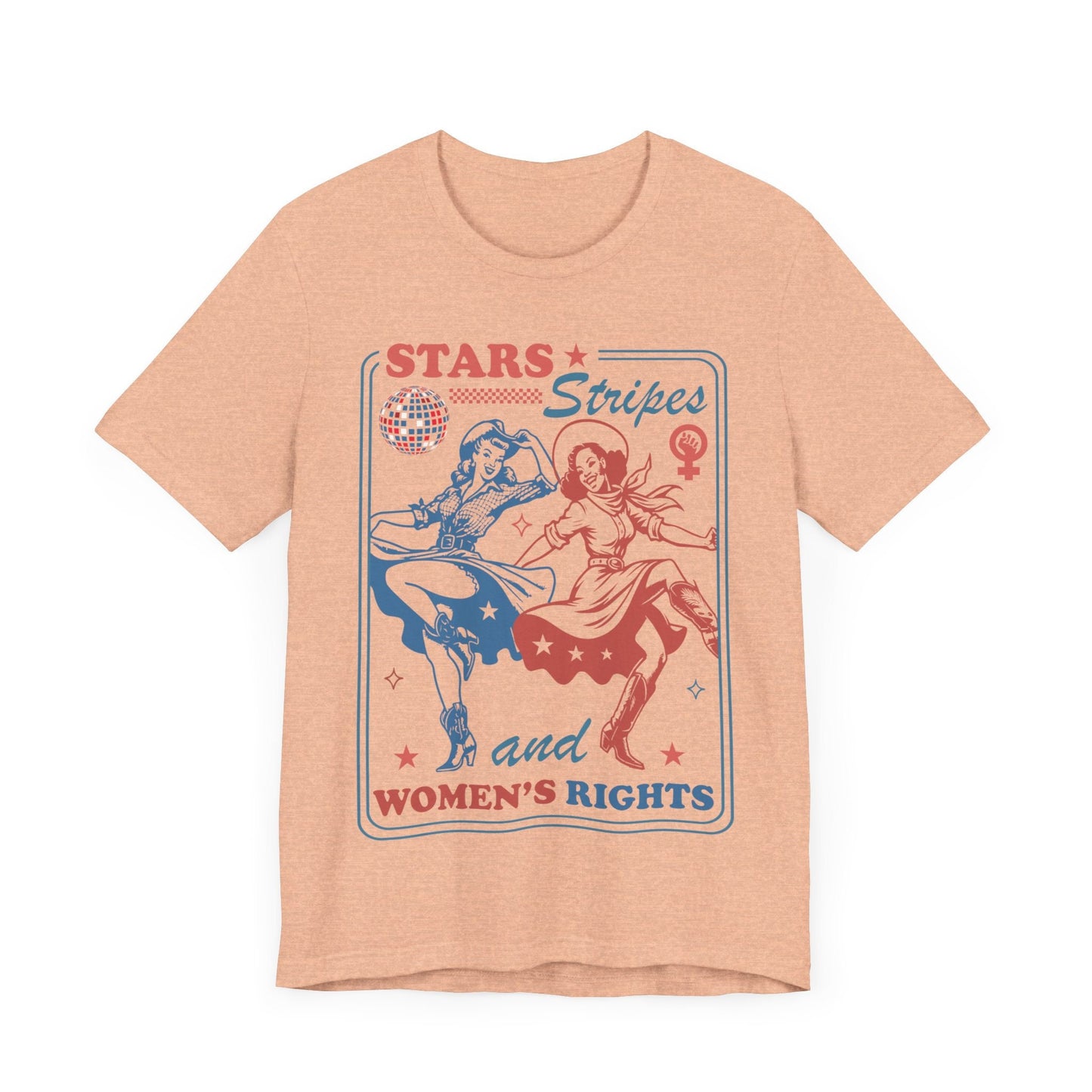 Stars stripes and women's rights | reproductive rights | pro roe v wade shirt | social democrat | leftist | vote banned books | feminist |