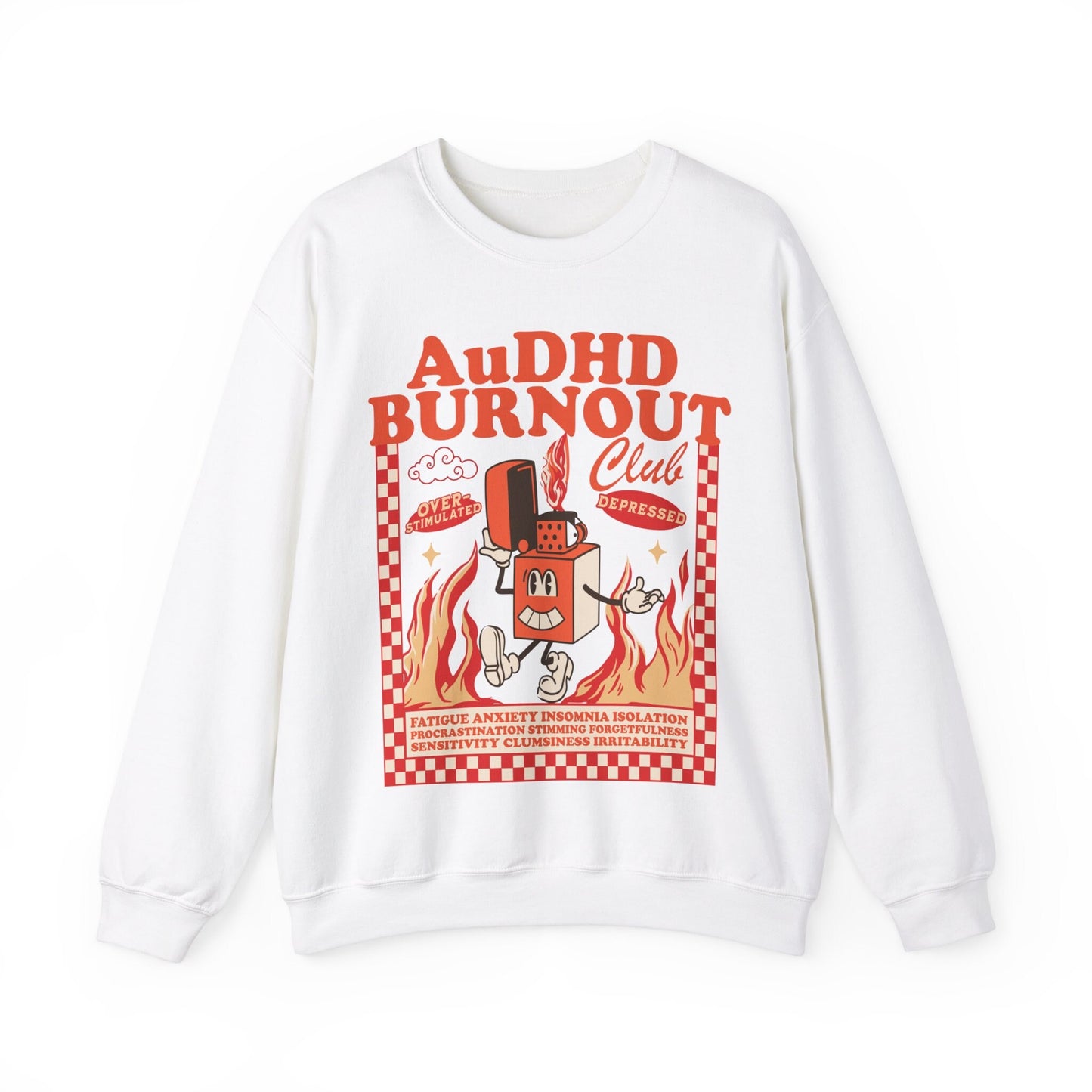 Audhd sweatshirt | neurodiversity sweatshirt | overstimulated | neurospicy | bcba sweatshirt | aba | special ed | autism infinity |affirming
