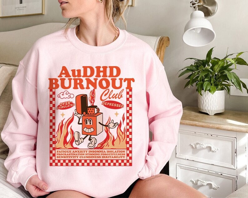 Audhd sweatshirt | neurodiversity sweatshirt | overstimulated | neurospicy | bcba sweatshirt | aba | special ed | autism infinity |affirming