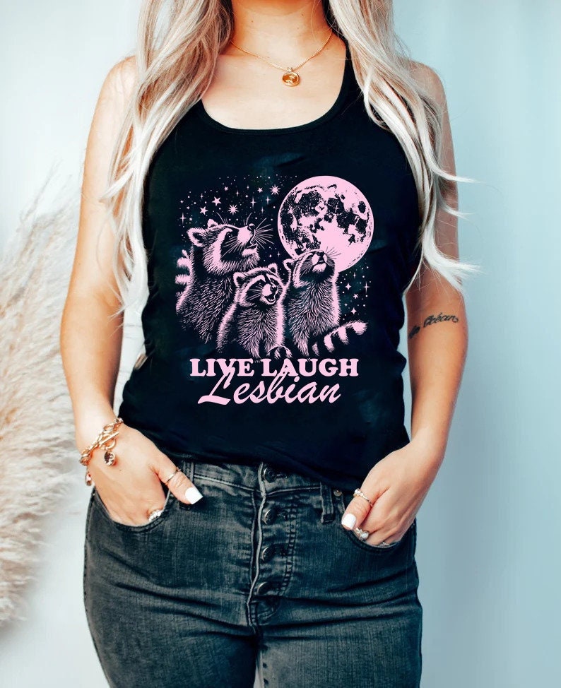 Live laugh lesbian tank top | lesbian tank | funny lesbian | lesbian top | lesbian clothes | lesbian gift | retro lesbian | lesbian wife