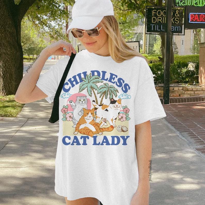 Childless cat lady | Miserable childless cat ladies for Kamala | Kamala Harris shirt | Kamala coconut | social democrat | suffragette | vote