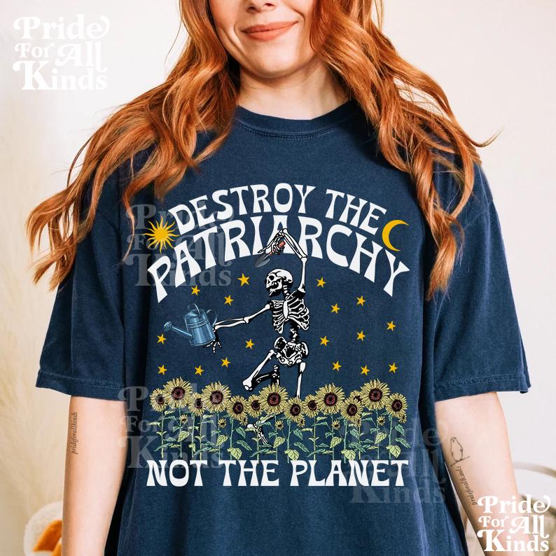 Destroy the patriarchy not the planet | burn the patriarchy | smash the patriarchy | skeleton boho | feminist halloween | pro choice | roe