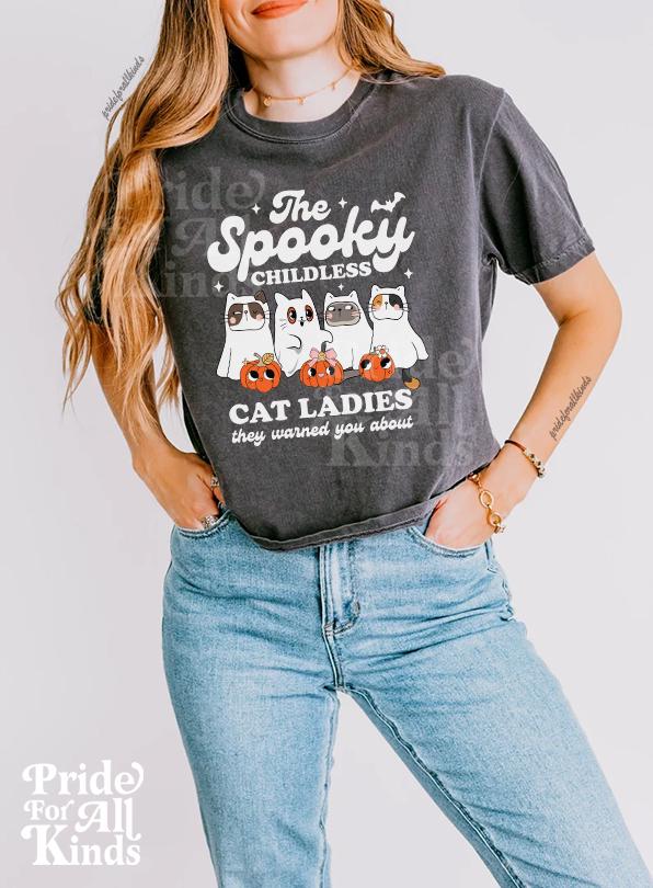 The spooky childless cat lady | halloween cat ghost | subtle kamala harris | childless cat ladies for kamala | subtle campaign | harris walz