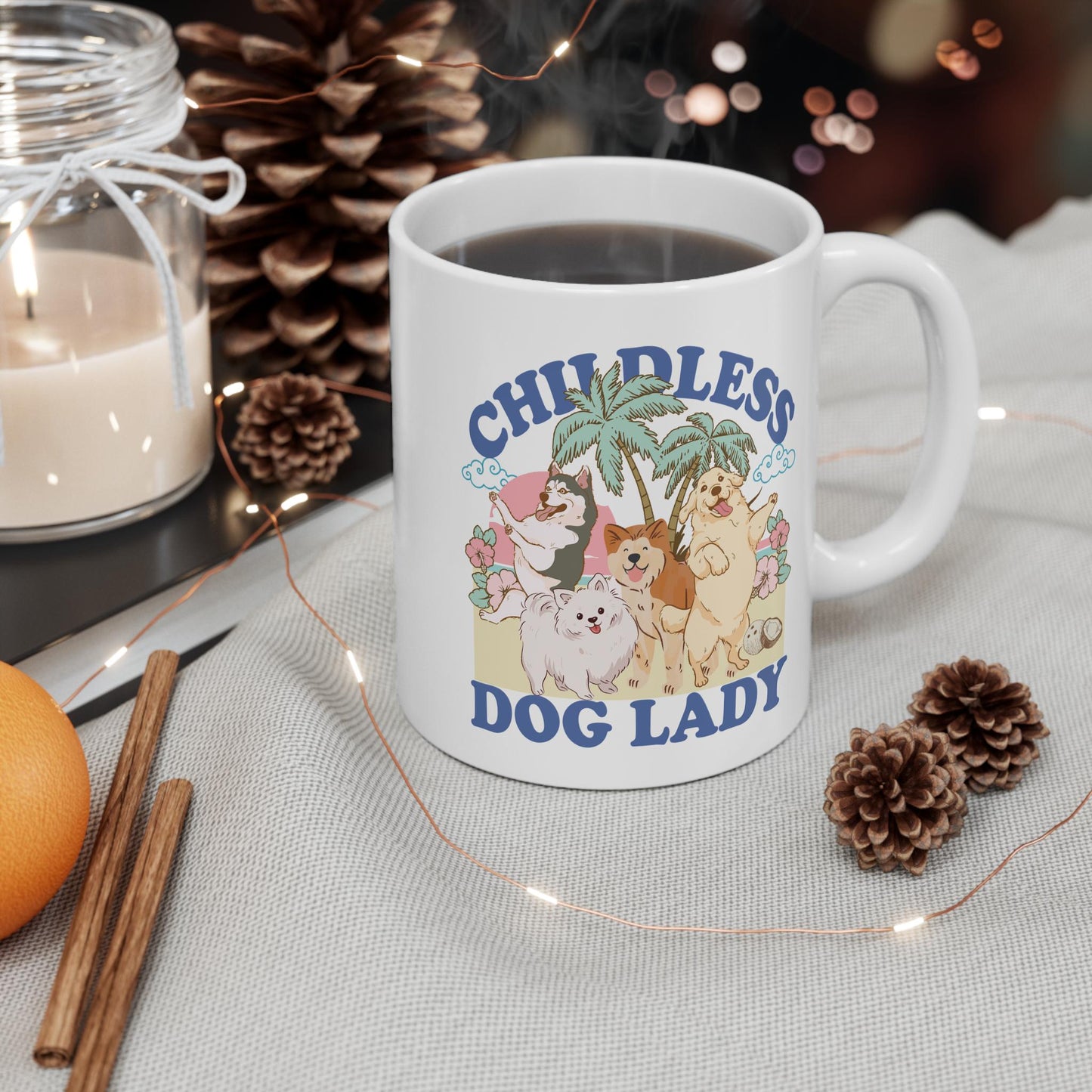 Childless dog lady mug | dog lady mug | dog lady kamala | dog lady gift | dog dad mug | harris walz mug | subtle kamala | dog lady coffee