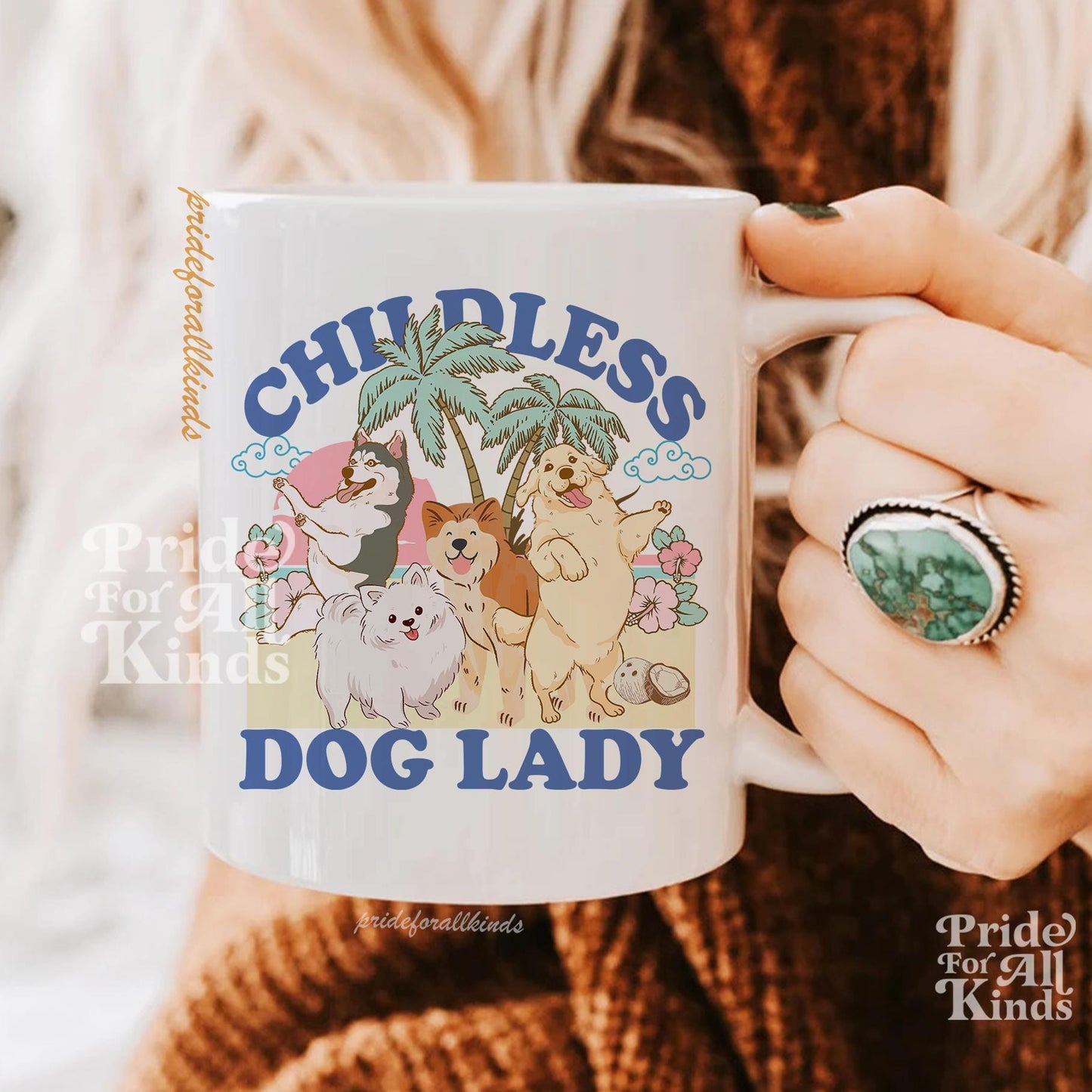 Childless dog lady mug | dog lady mug | dog lady kamala | dog lady gift | dog dad mug | harris walz mug | subtle kamala | dog lady coffee