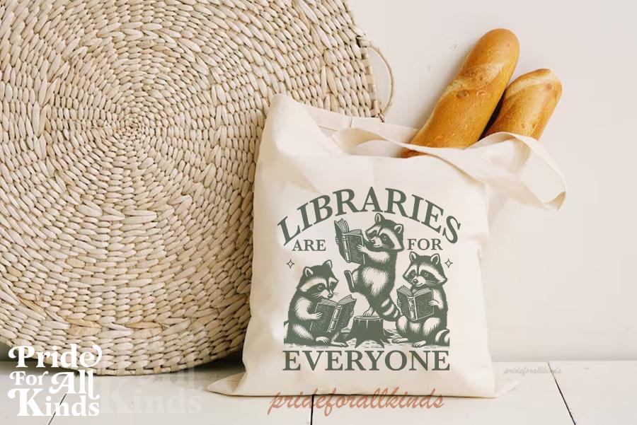 Libraries are for everyone tote | literature tote bag | bookish tote bag | reading tote | library tote bag | librarian tote | public schools