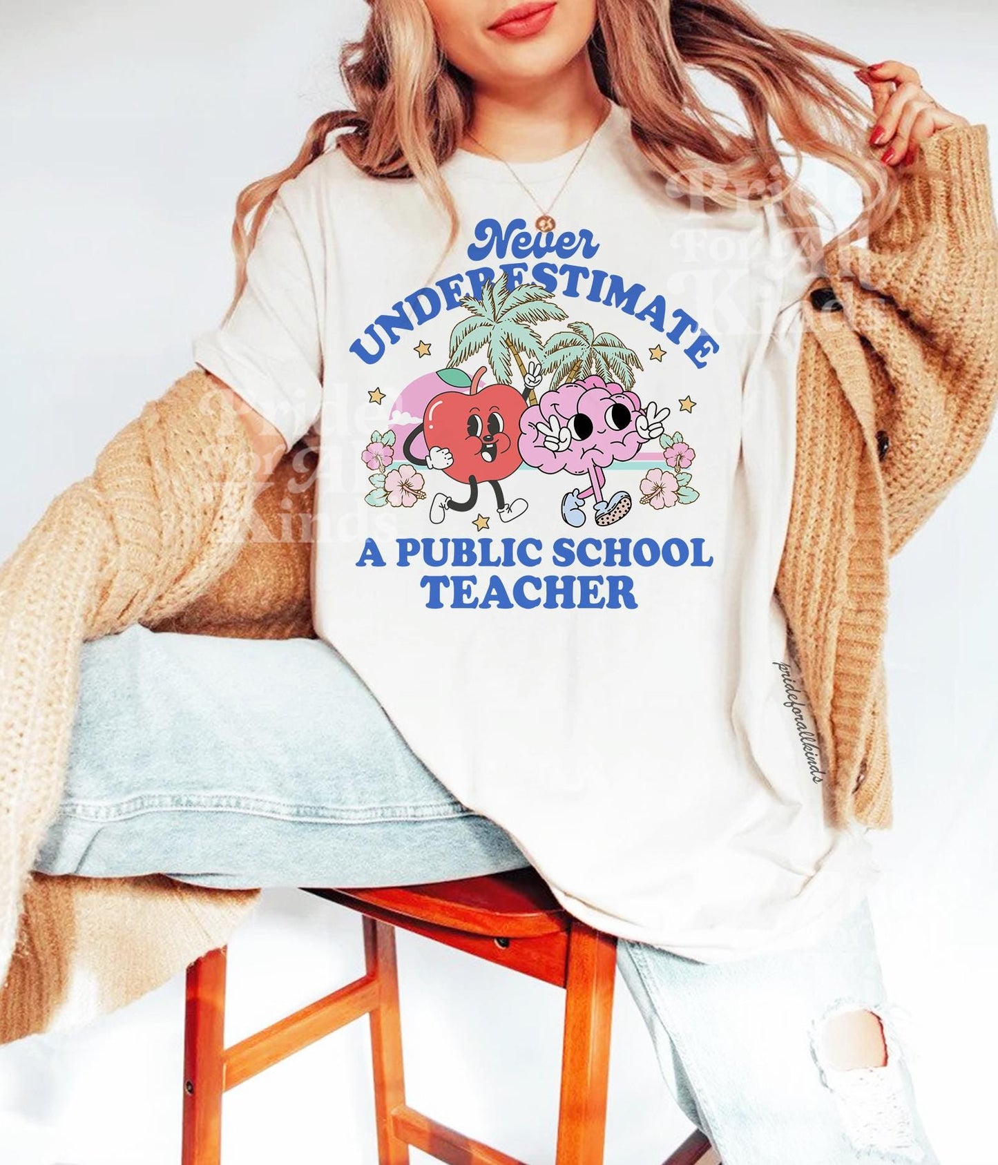 Never underestimate a public school teacher shirt | support public schools | tim walz | kamala harris walz | harris walz 2024 | kamala merch