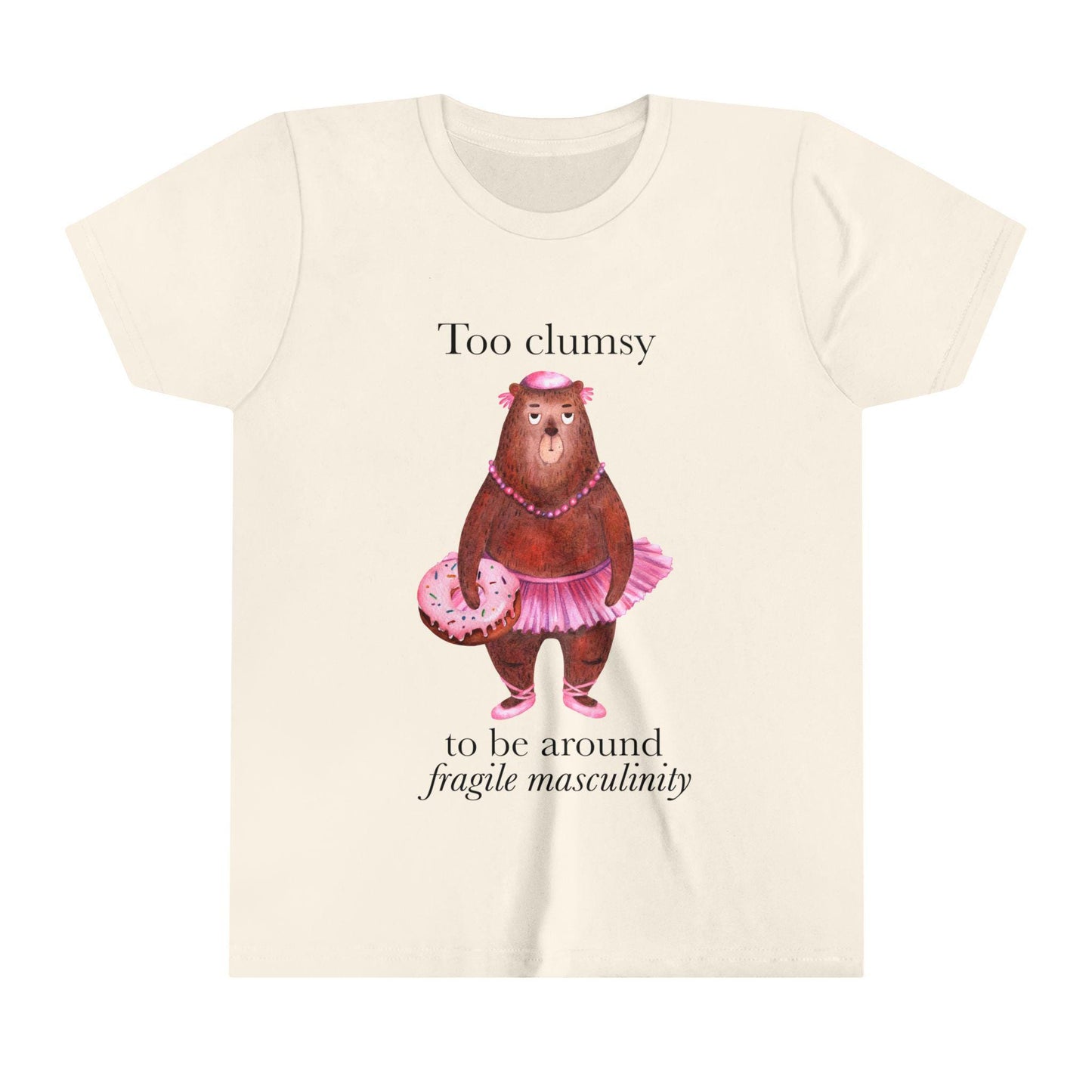 Too clumsy to be around fragile masculinity kids shirt | feminist kids shirt | kamala kids shirt | smash the patriarchy | women's rights tee